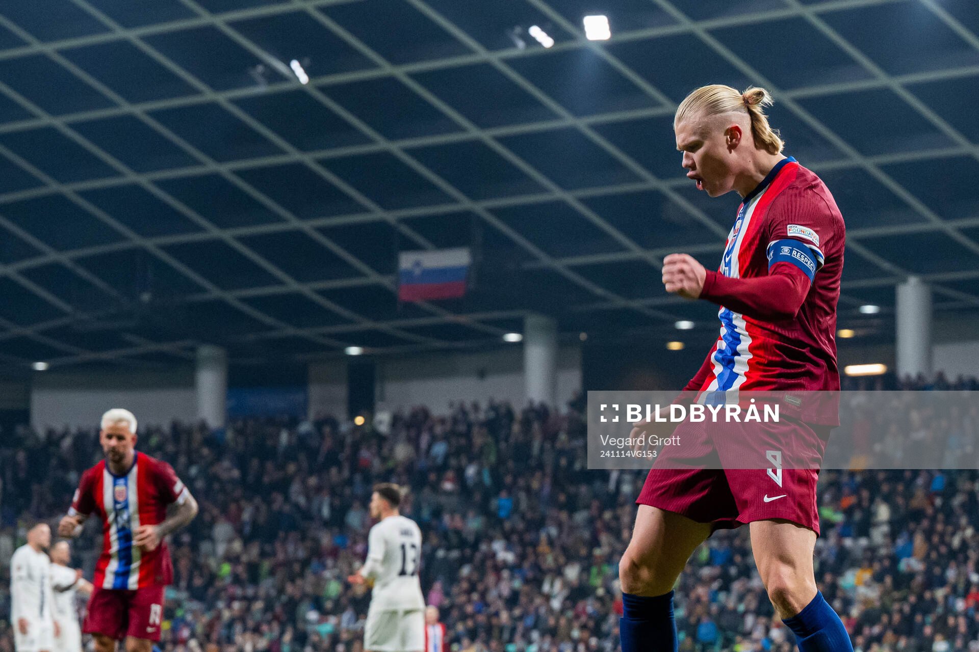 Erling Braut Haaland of Norway celebrates