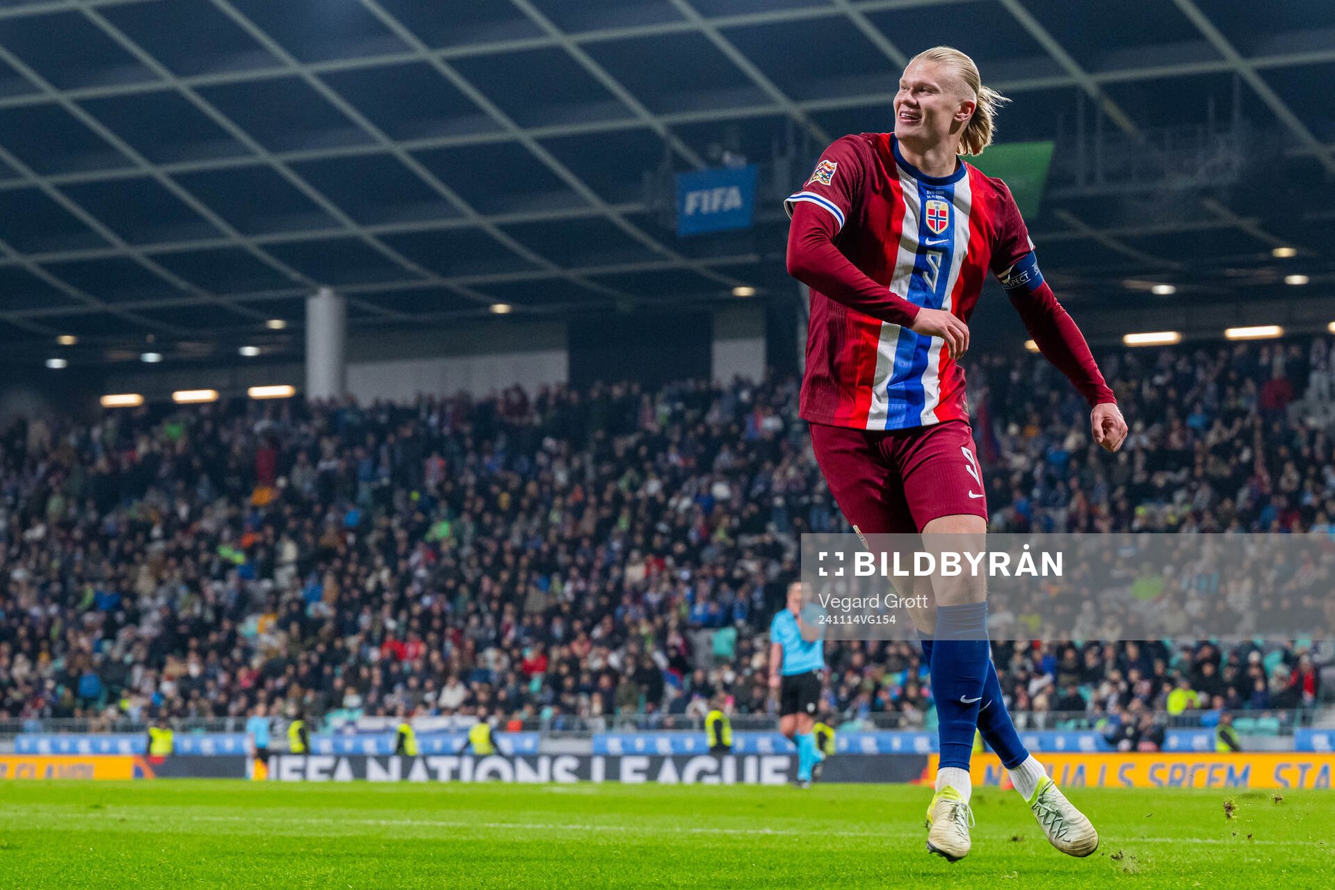 Erling Braut Haaland of Norway celebrates