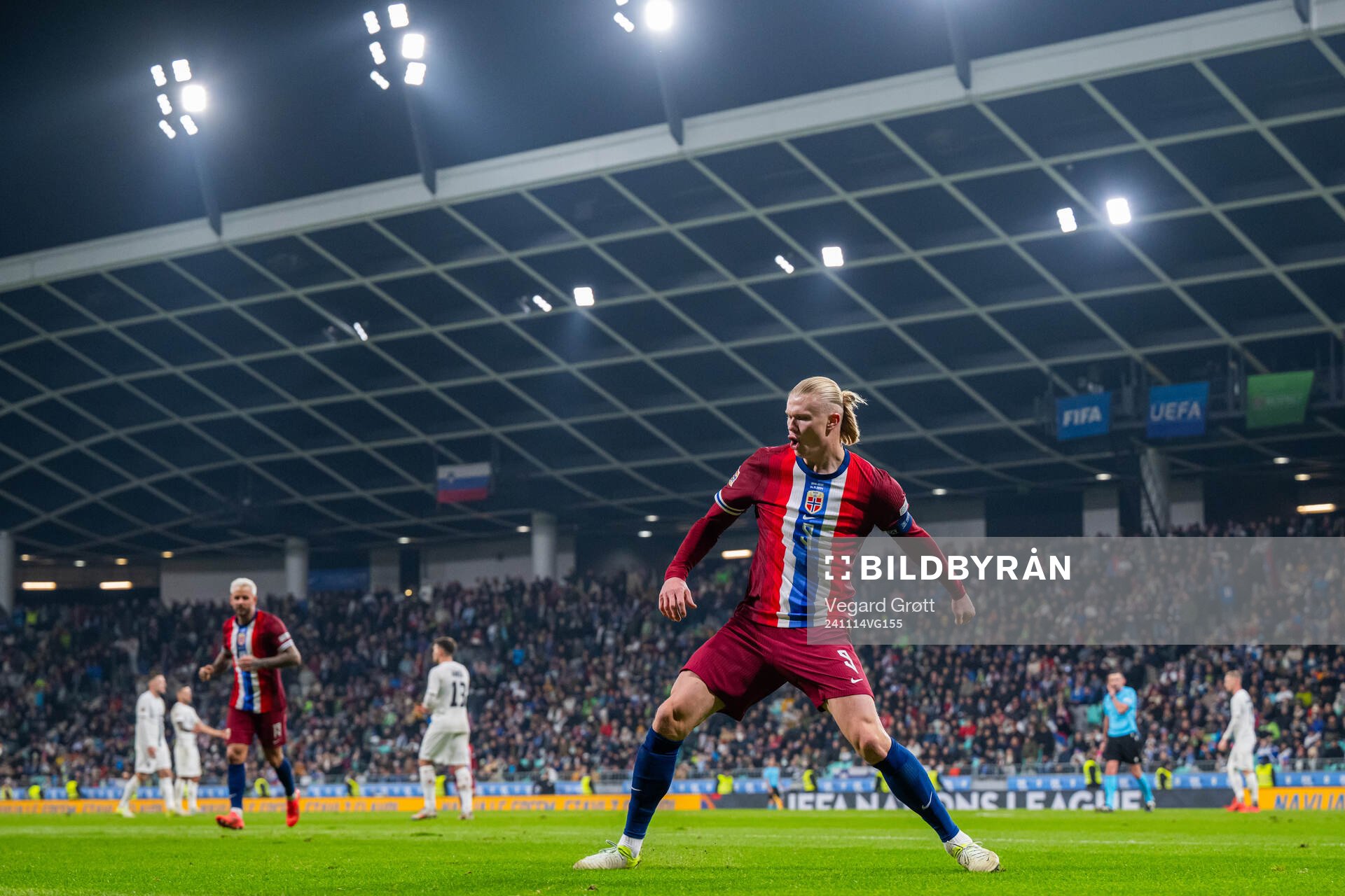 Erling Braut Haaland of Norway celebrates