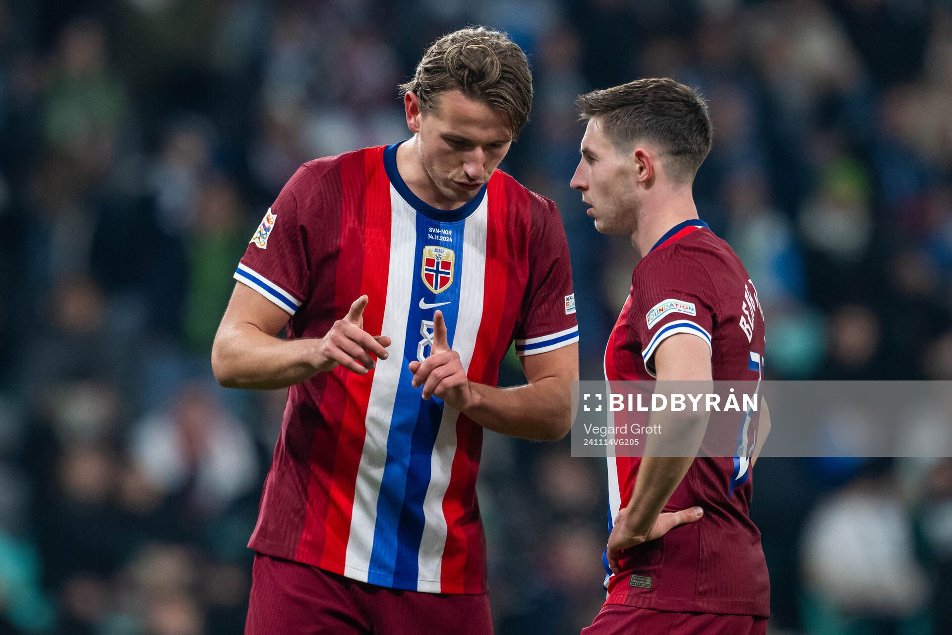 Sander Berge and Lasse Berg Johnsen of Norway