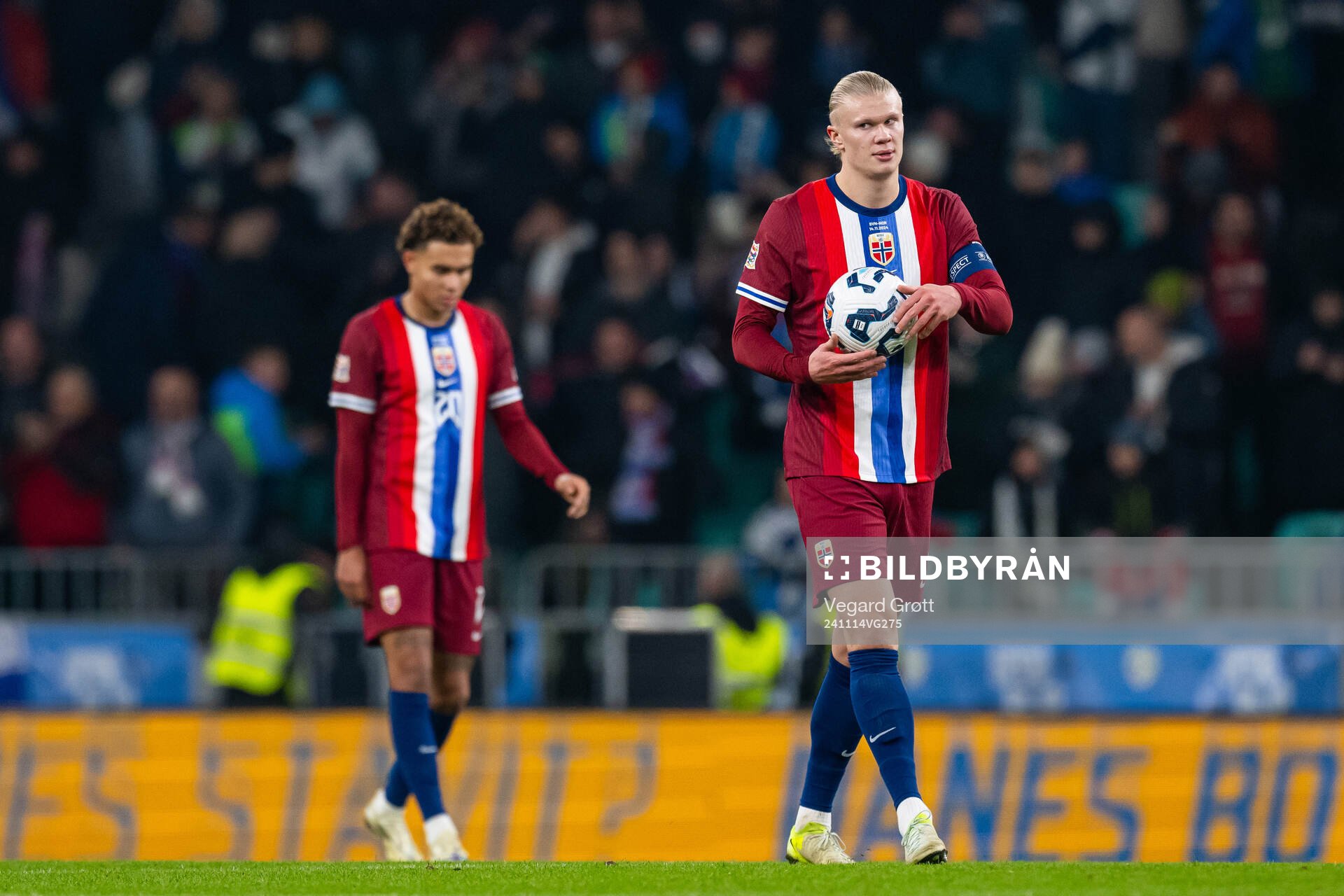 Erling Braut Haaland of Norway looks dejected