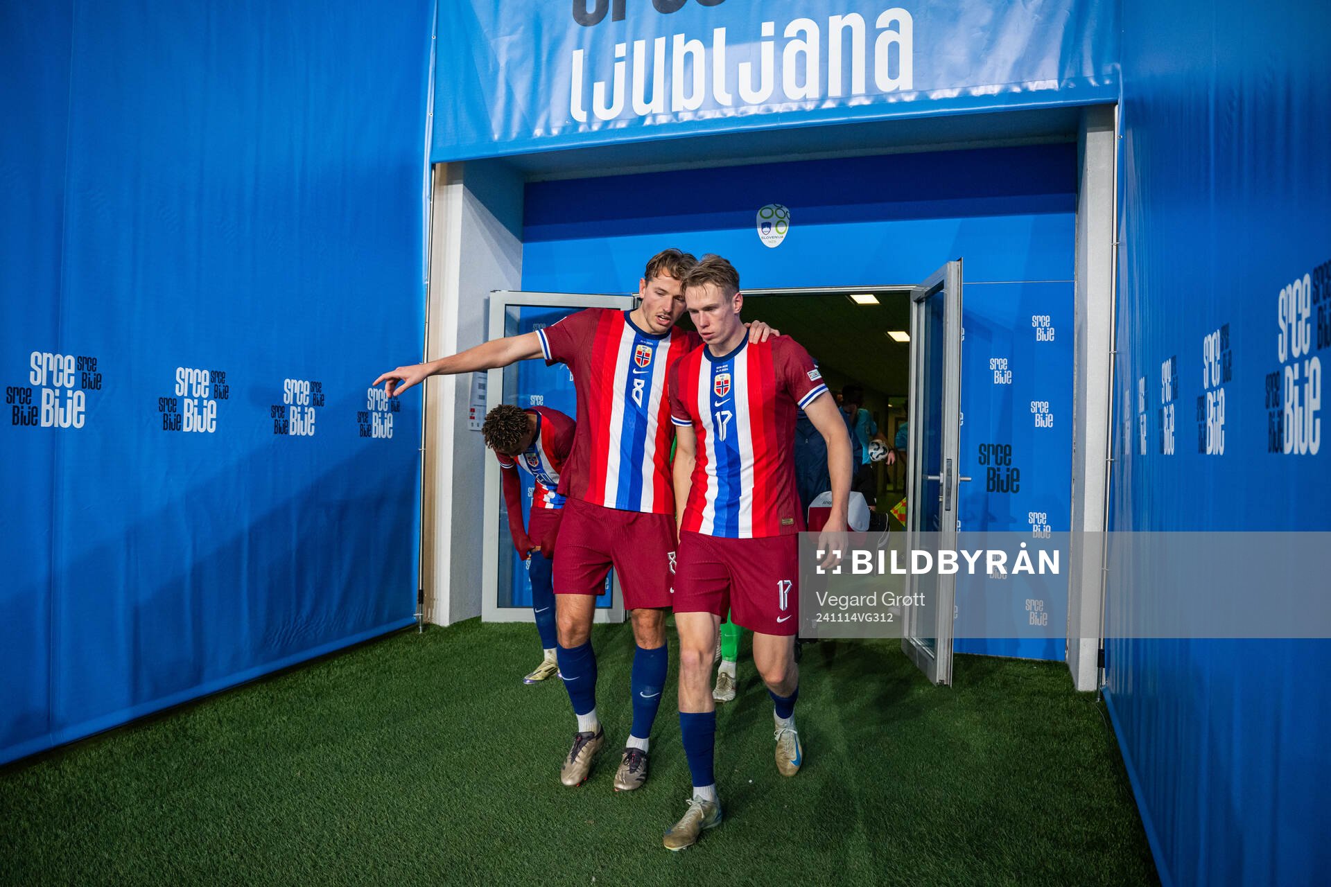 Sander Berge and Torbjørn Lysaker Heggem of Norway at