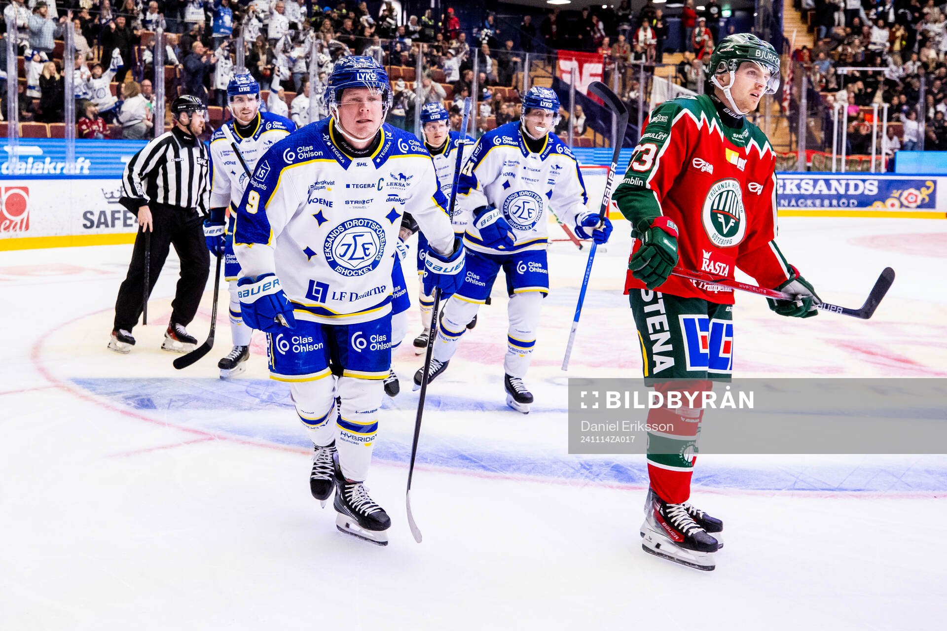 Leksands Patrik Zackrisson jubel
