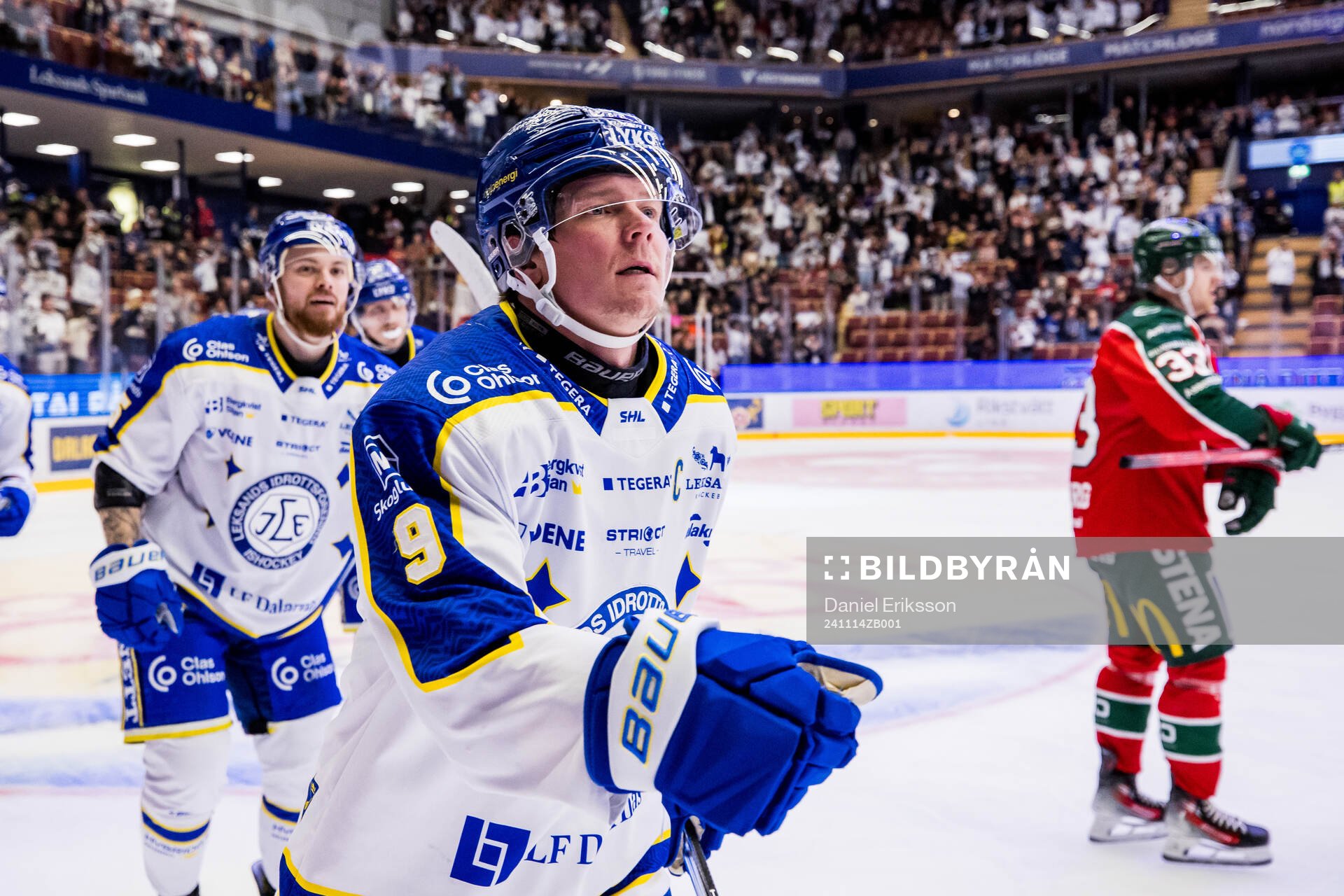 Leksands Patrik Zackrisson jublar