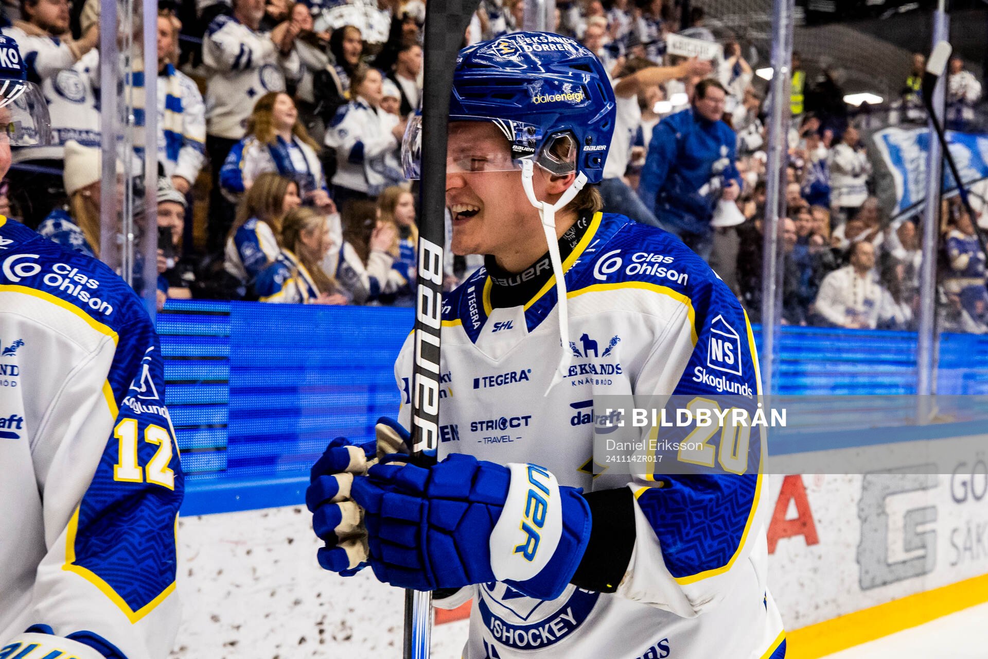 Leksands Axel Rindell jublar