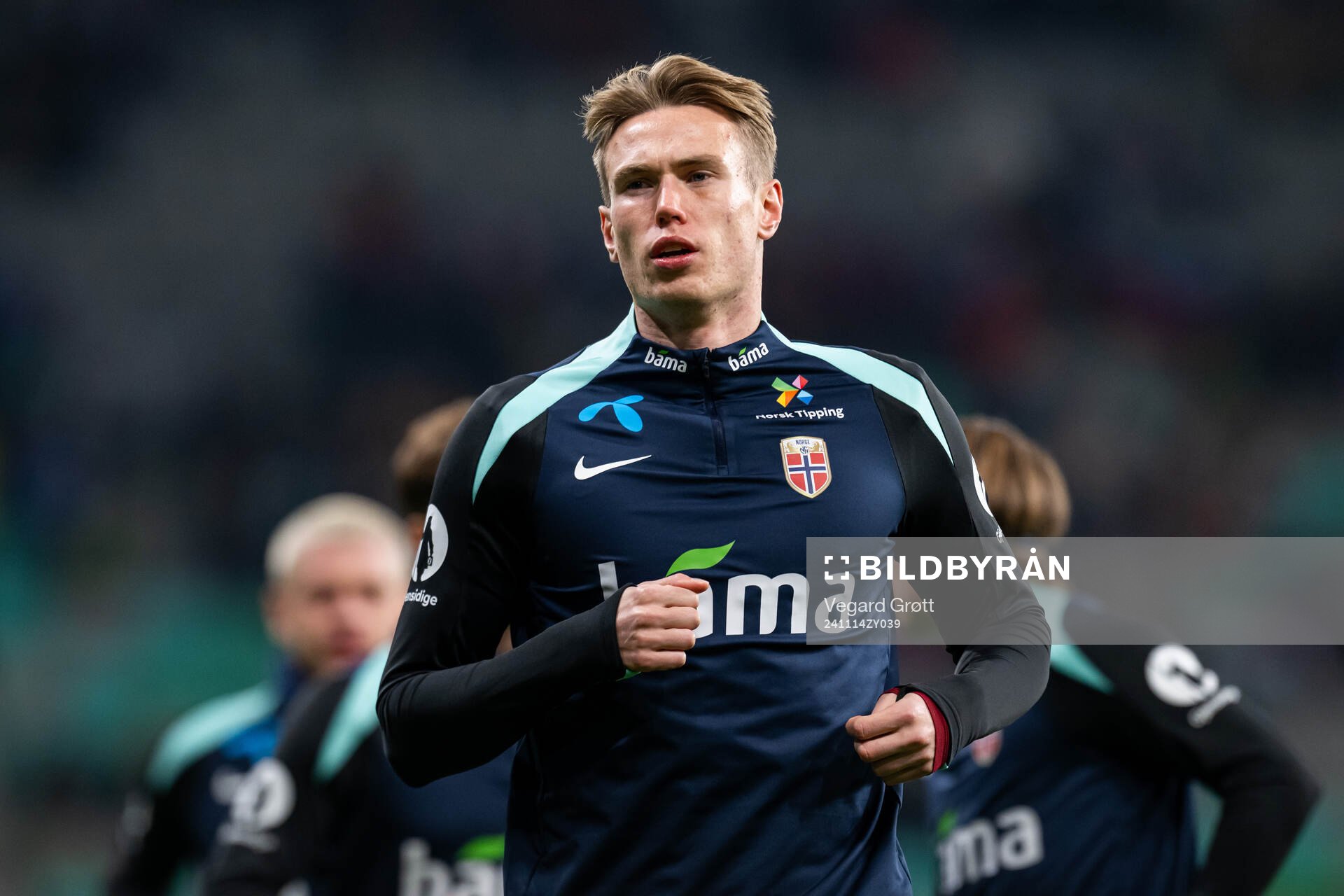 Torbjørn Lysaker Heggem of Norway warms up