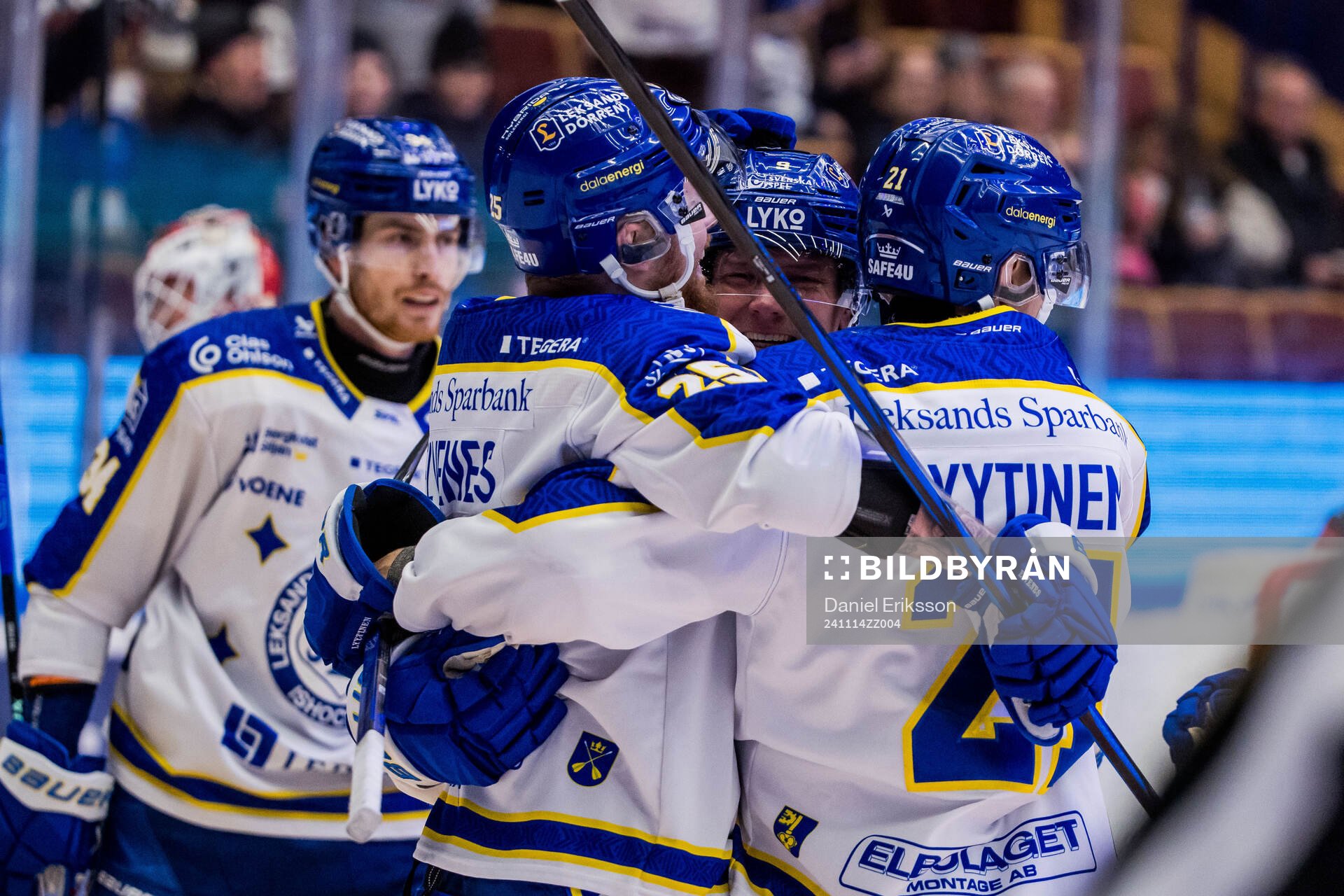 Leksands Patrik Zackrisson jublar