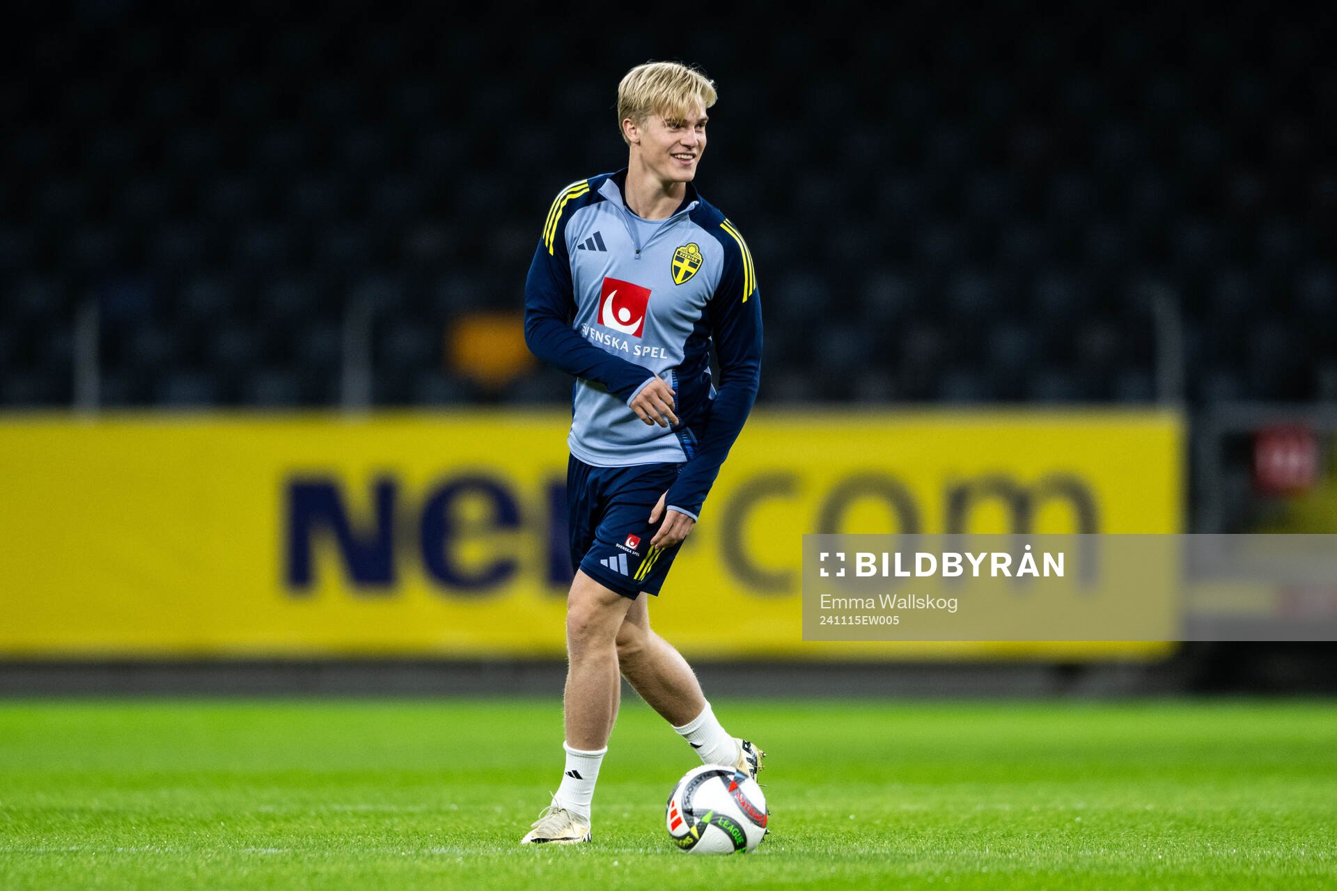 Lucas Bergvall of the Swedish men's football national team