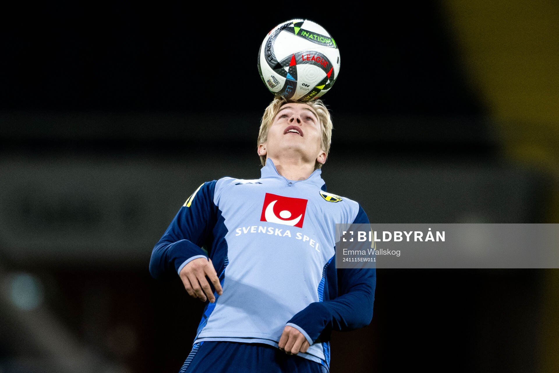 Lucas Bergvall of the Swedish men's football national team