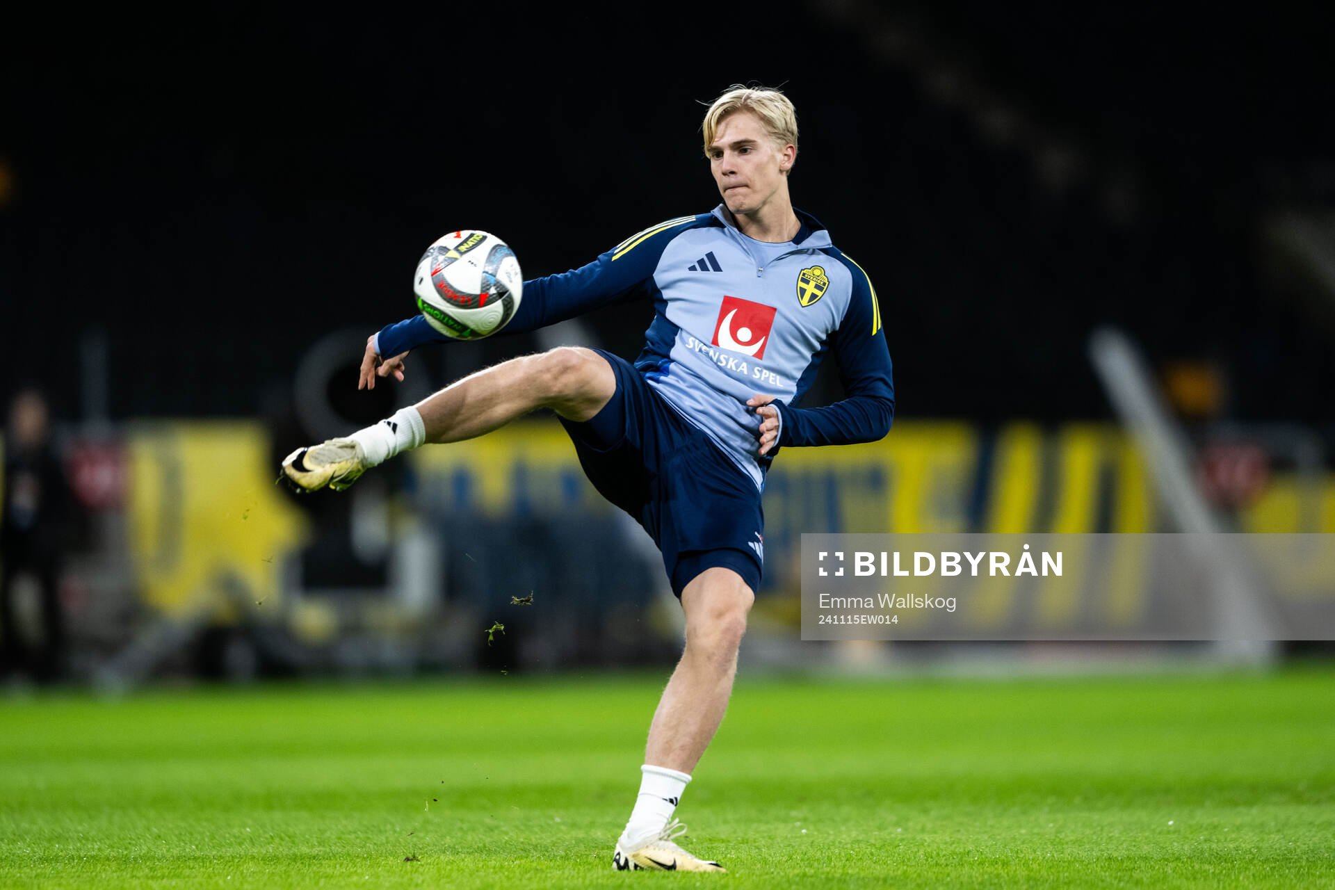 Lucas Bergvall of the Swedish men's football national team