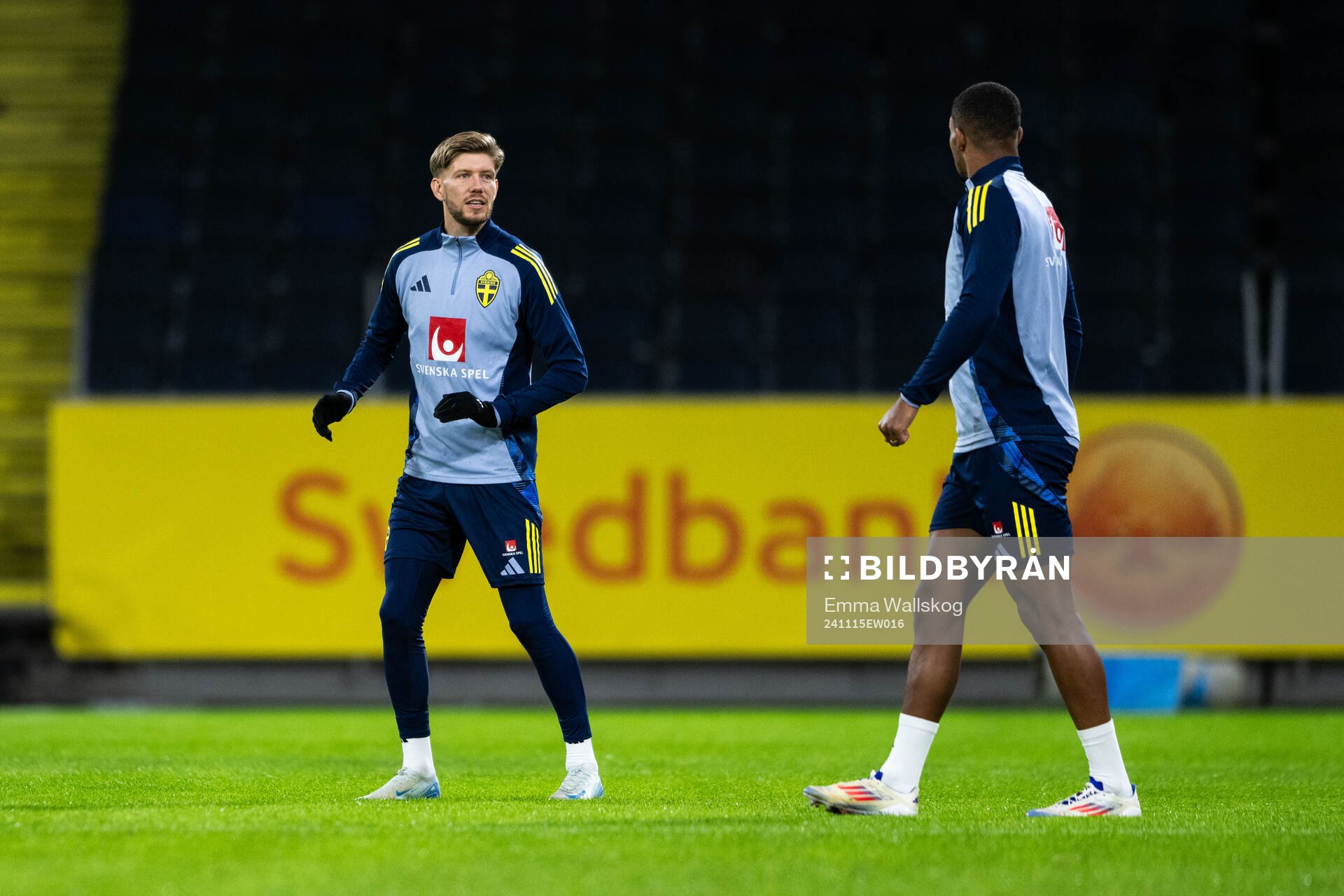 Anton Salétros and Isak Hien of the Swedish men's football