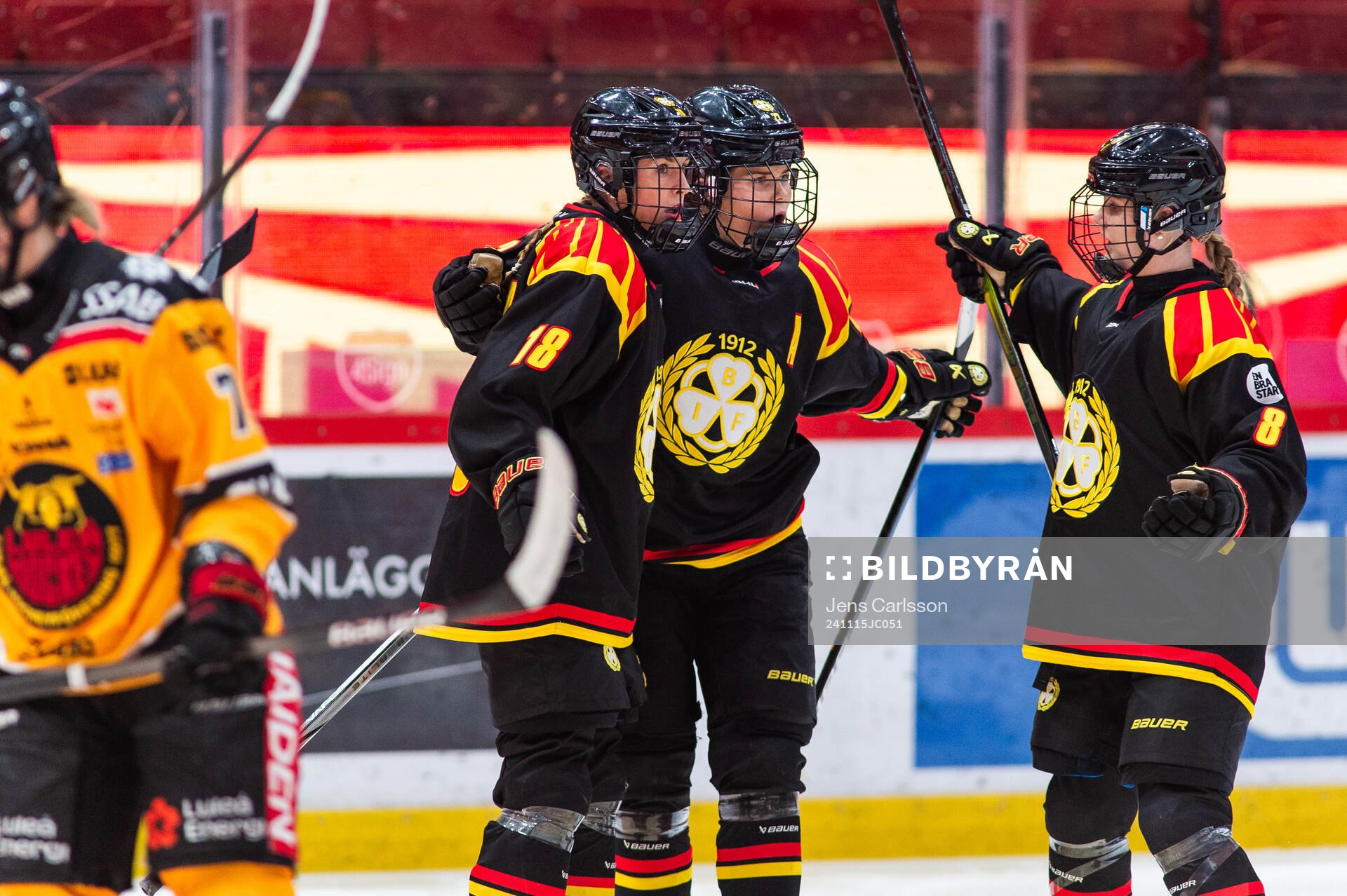 Brynäs Jenniina Nylund, Hanna Thuvik och Oona Koukkula