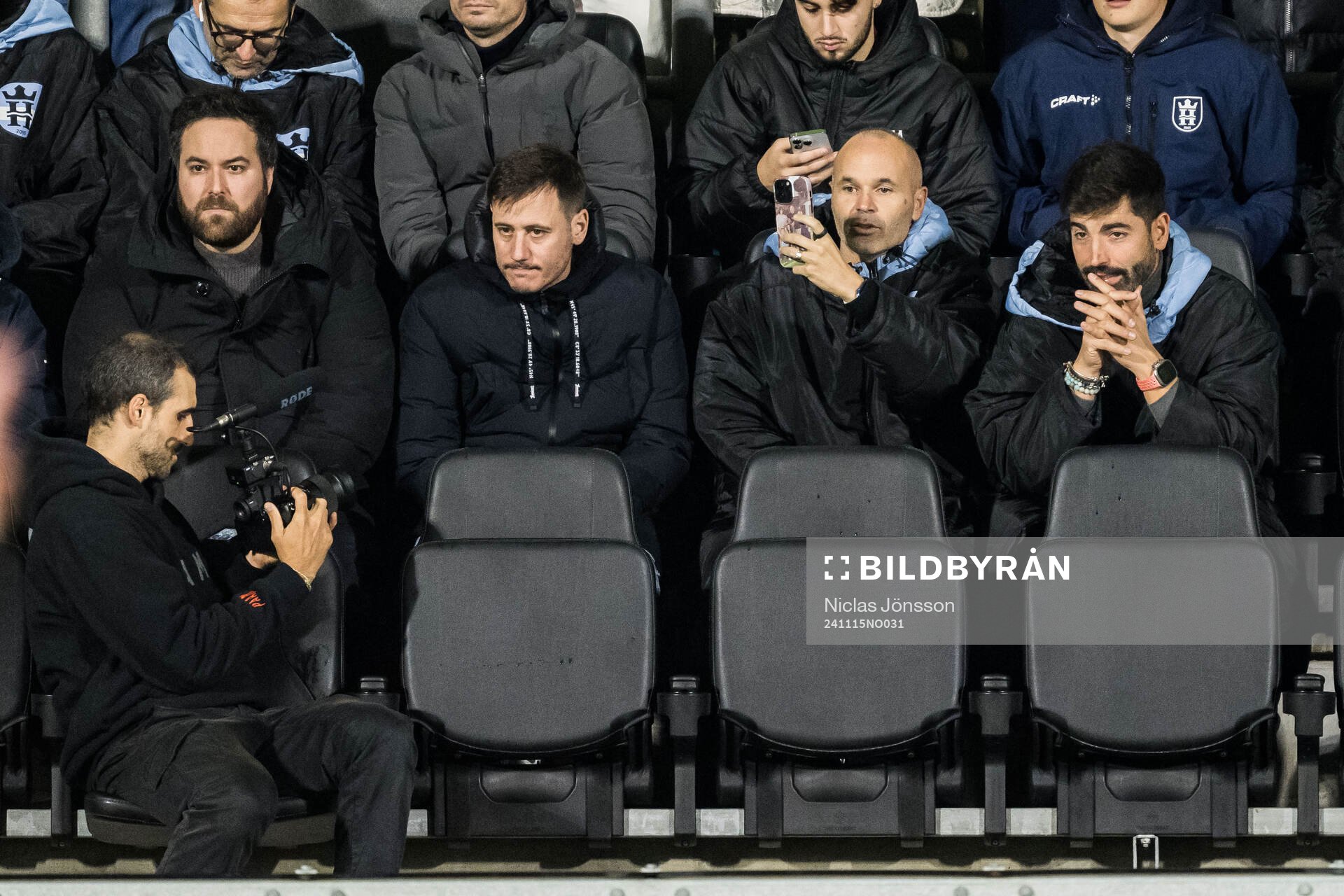 Club owner Andrés Iniesta of FC Helsingør during the 2 Division football match between FC Helsingør and Ishøj on November 15, 2024 in Helsingør.