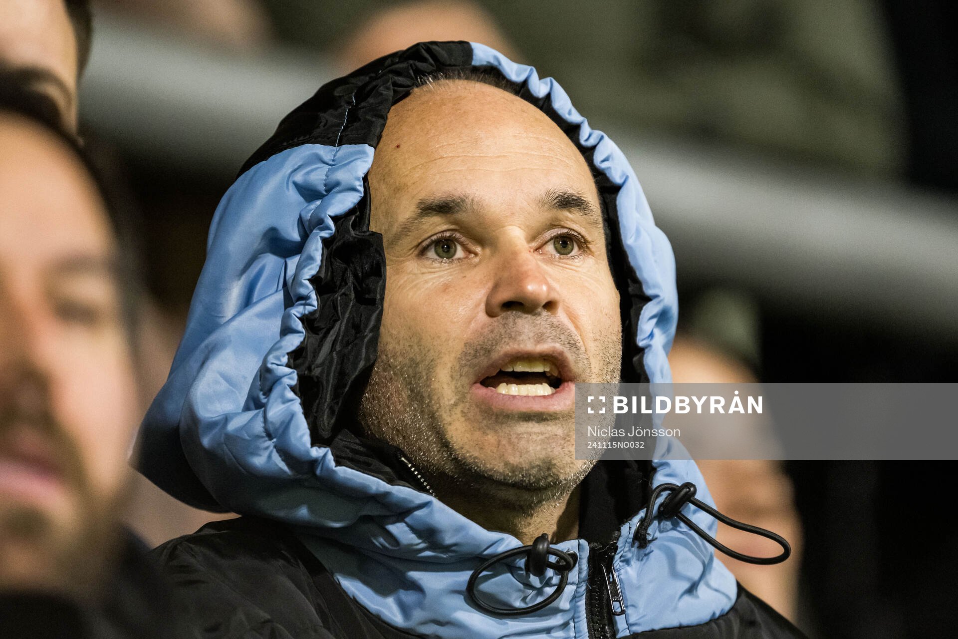 Club owner Andrés Iniesta of FC Helsingør during the 2 Division football match between FC Helsingør and Ishøj on November 15, 2024 in Helsingør.
