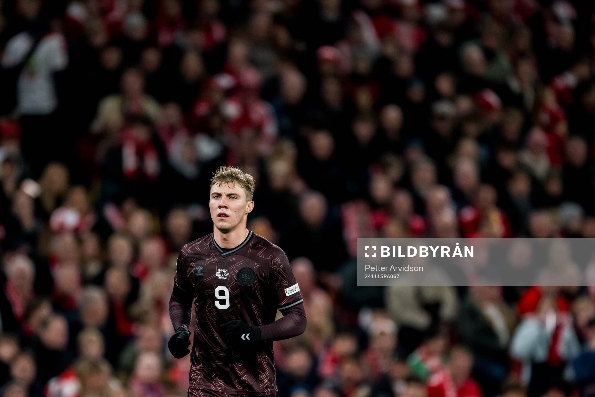 Rasmus Højlund of Denmark