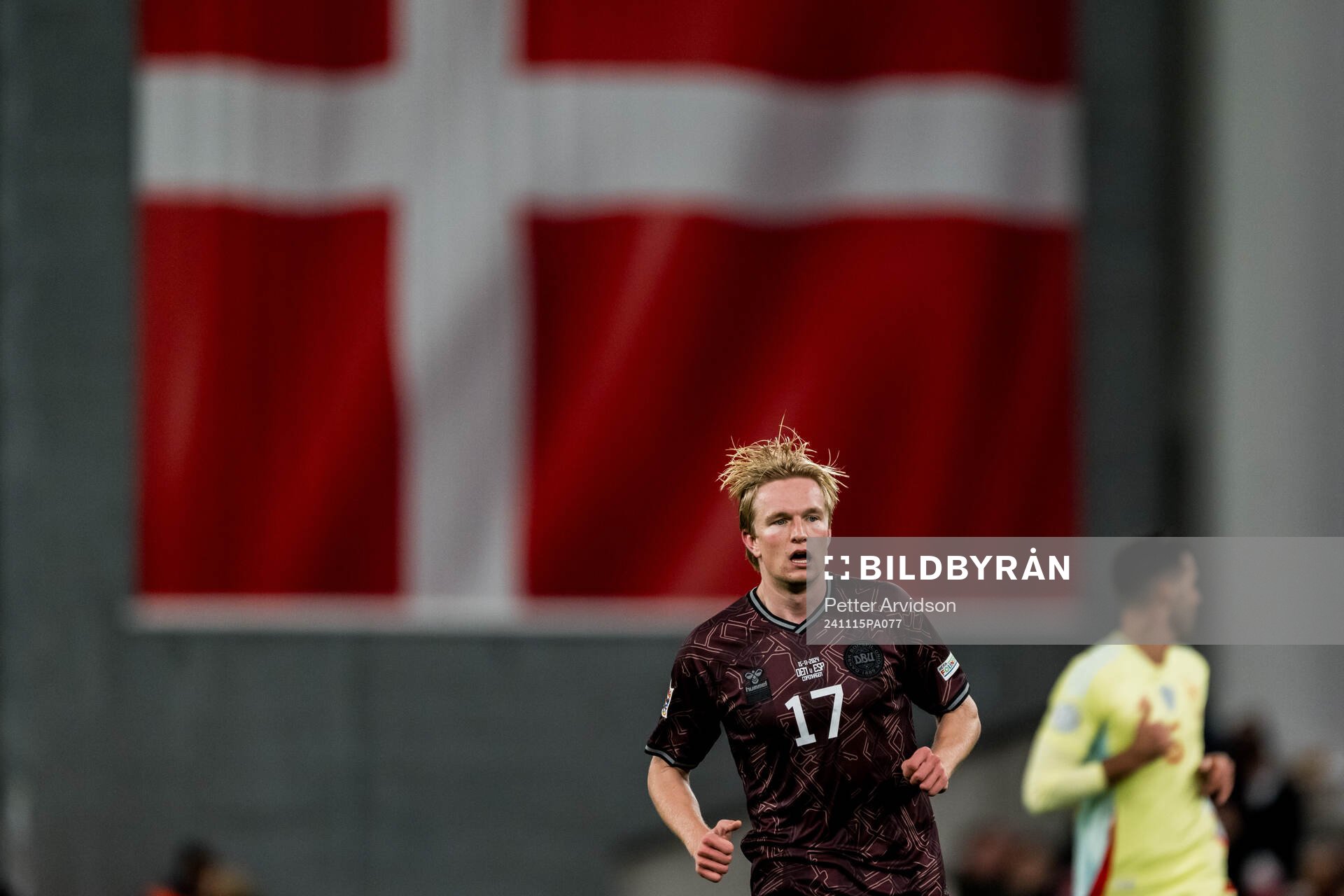 Victor Kristiansen of Denmark celebrating