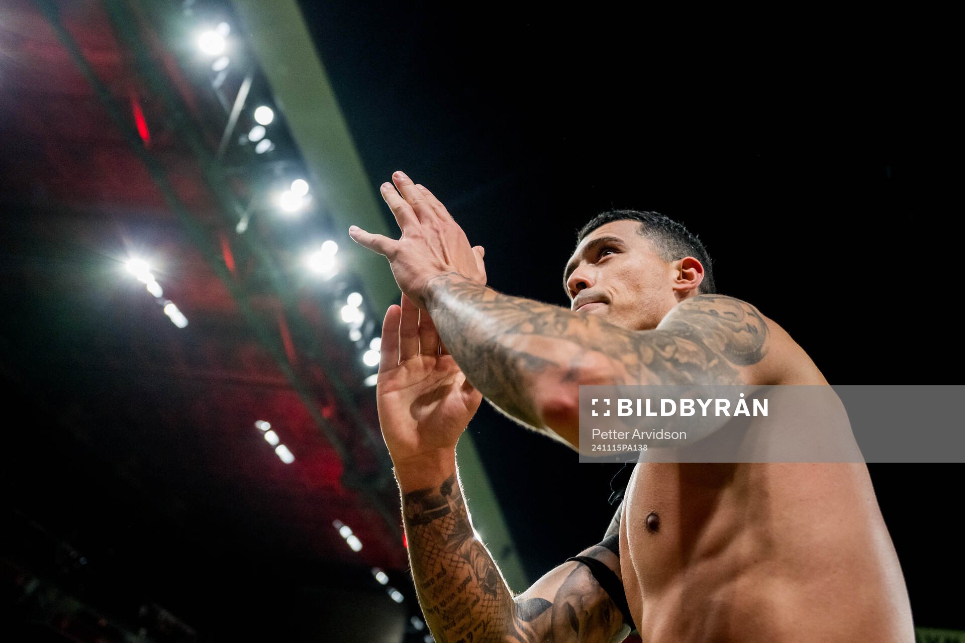 Pedro Porro of Spain celebrates