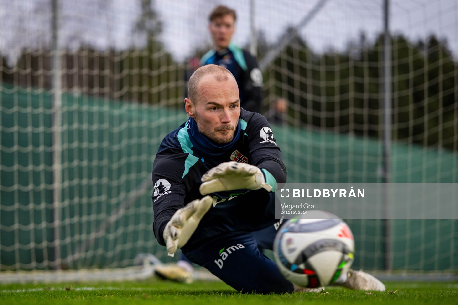 Goalkeeper Viljar Myhra of the Norwegian national football