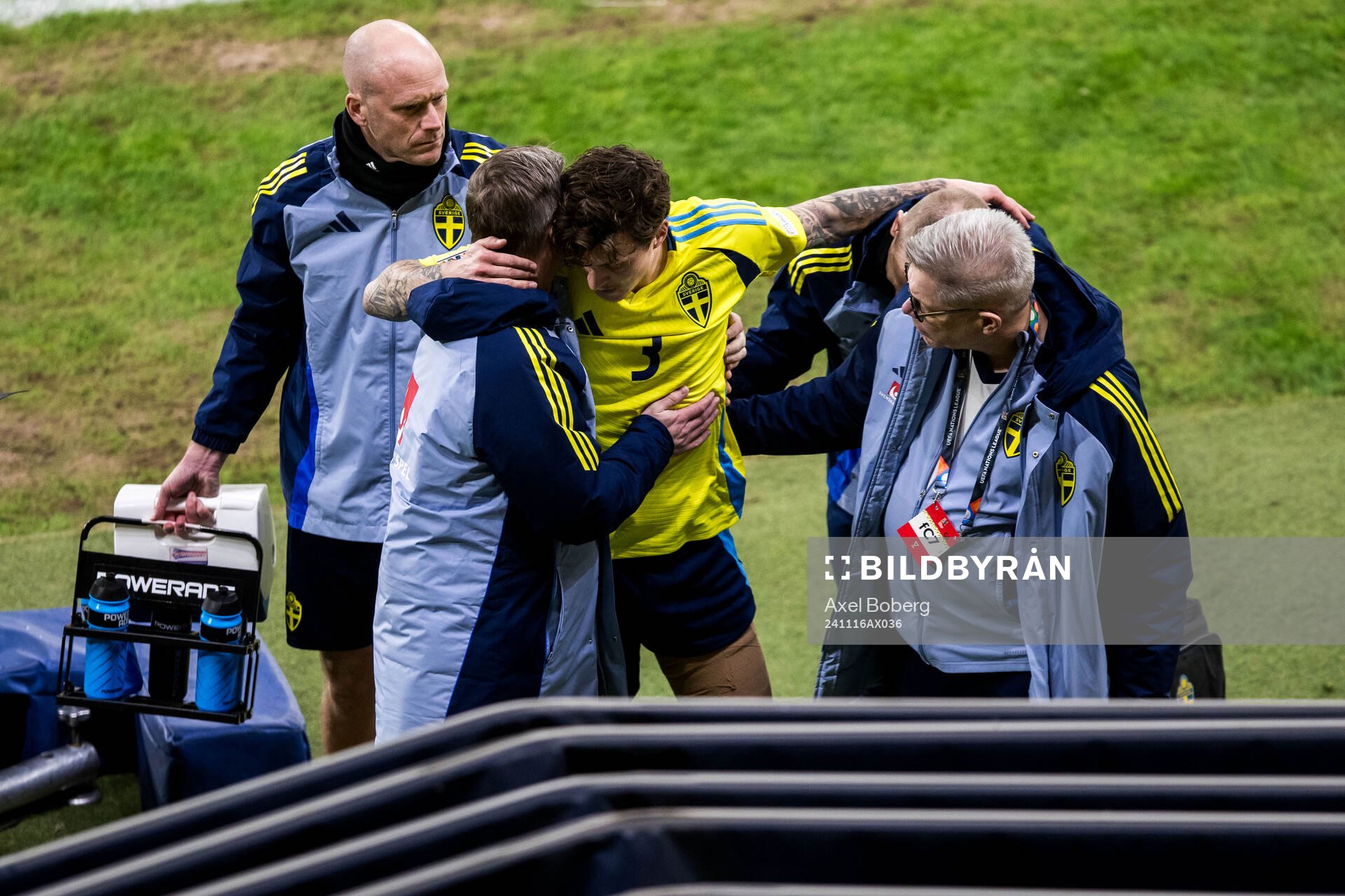 Victor Nilsson Lindelöf of Sweden in pain