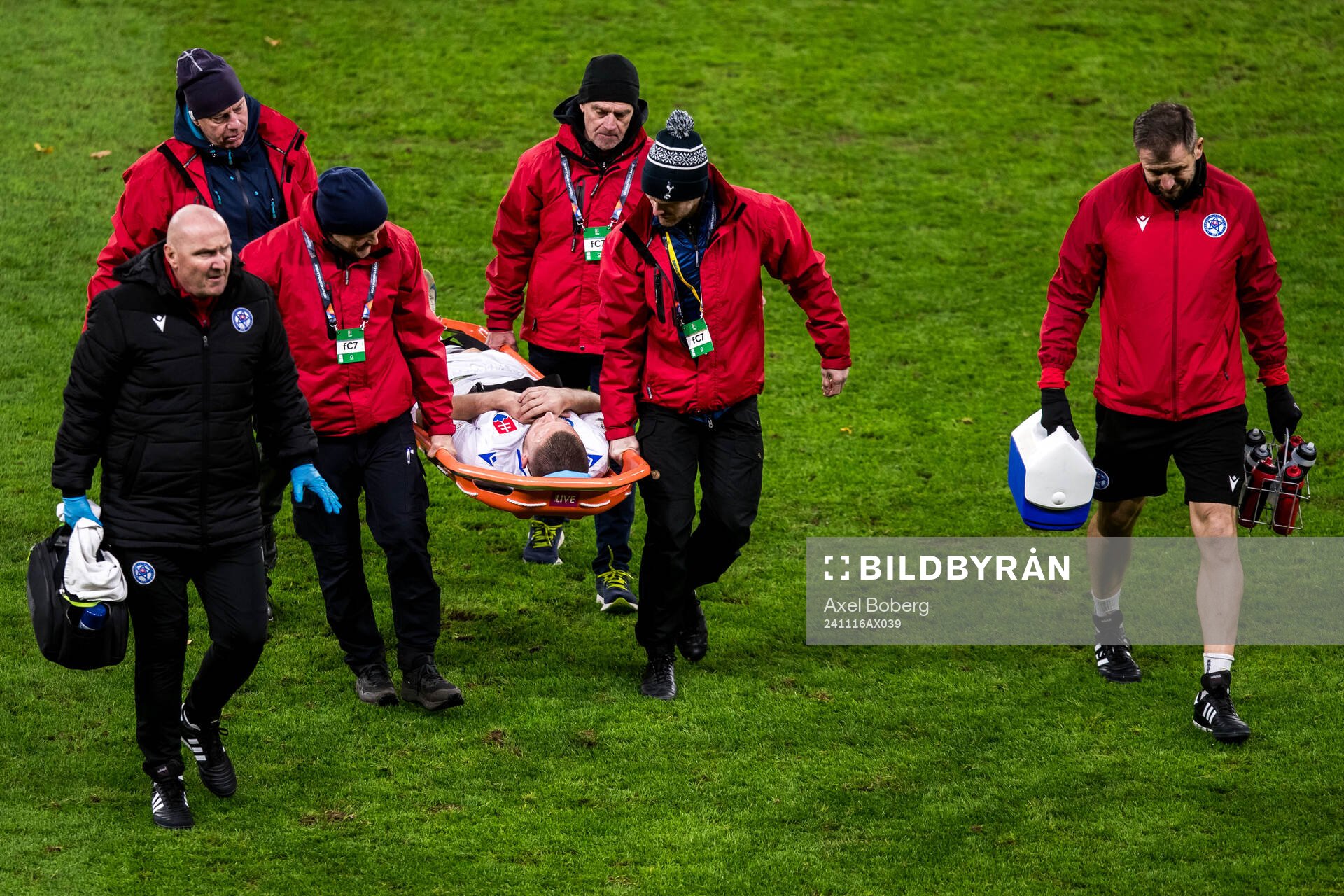 Denis Vavro of Slovakia s carried out