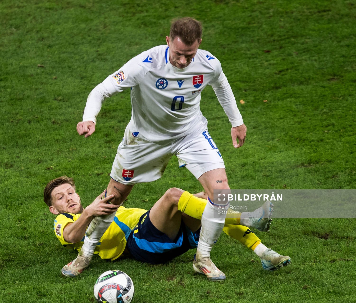 Anton Salétros of Sweden and Ondrej Duda of Slovakia