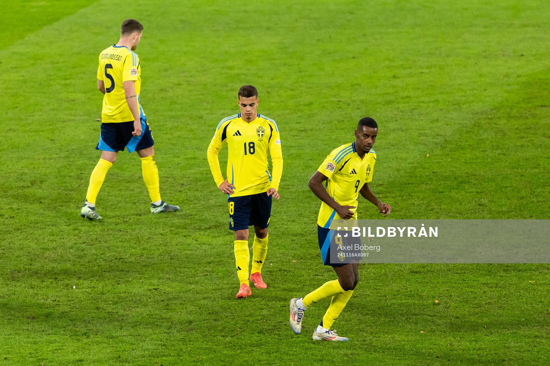 Yasin Ayari and Alexander Isak of Sweden of Sweden
