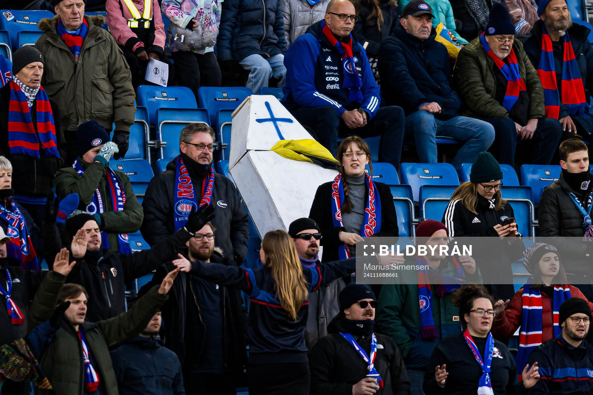 Spectators in the stands