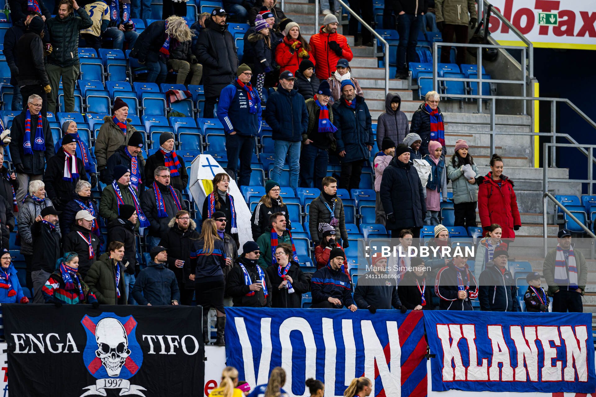 Spectators in the stands