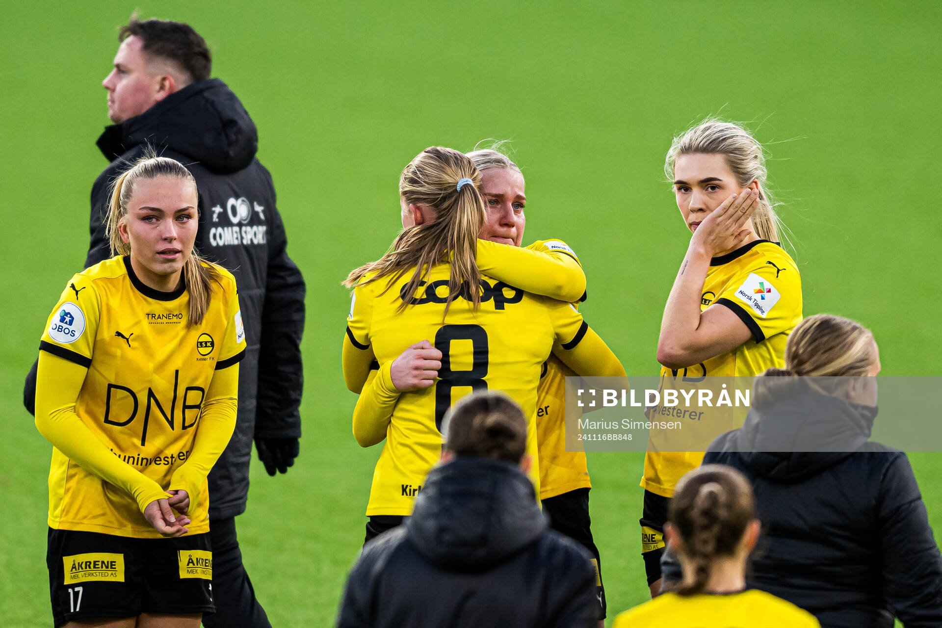 Camilla Huseby of LSK Kvinner looks dejected the Toppserien