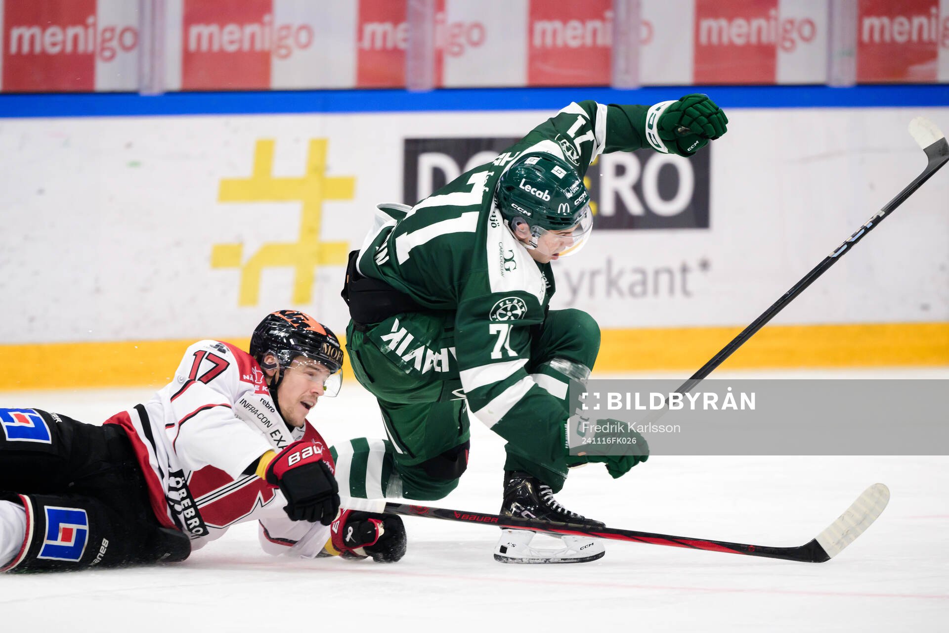 Örebros William Wikman och Färjestads Viktor Lodin
