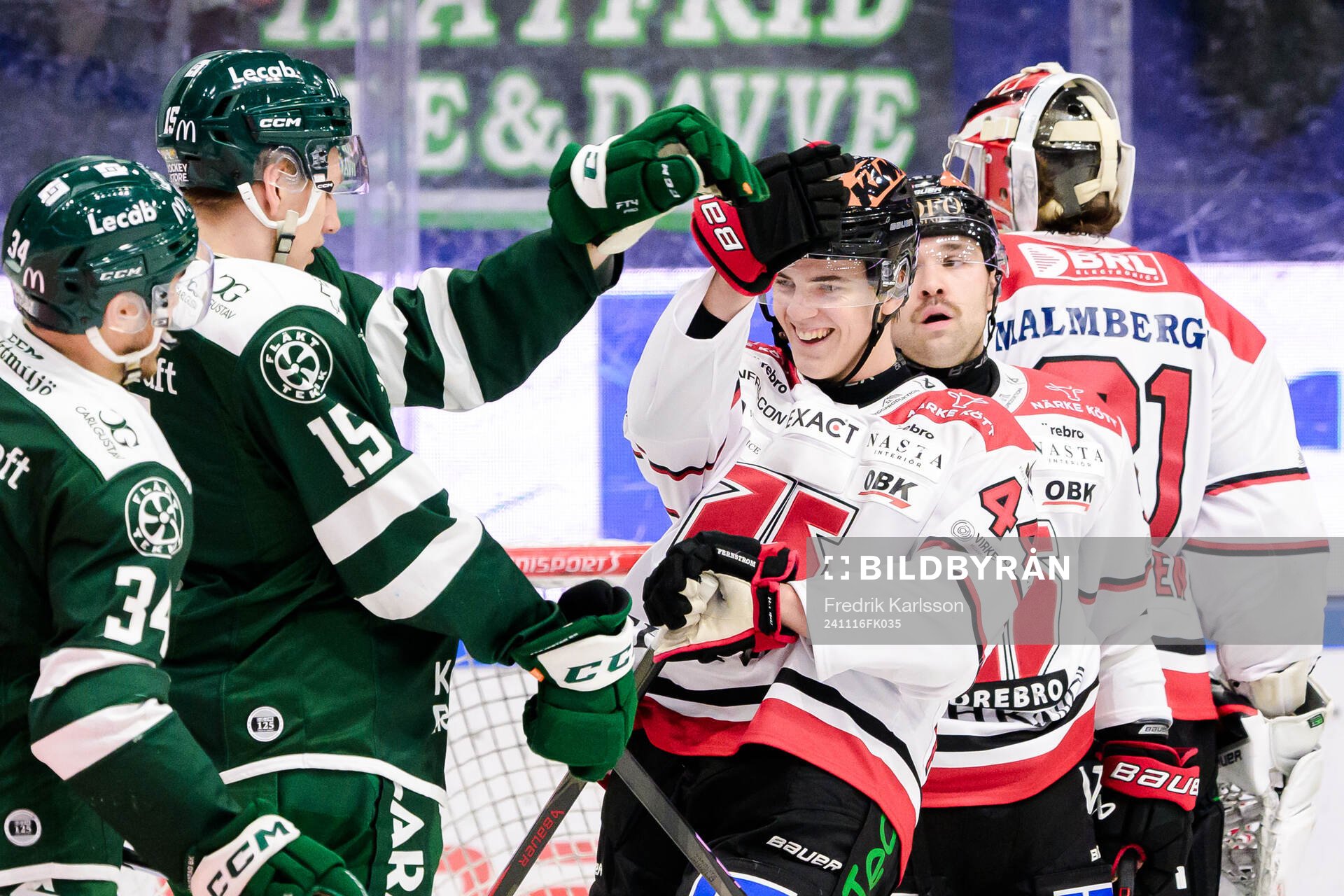 Färjestads Jack Berglund och Örebros Melvin Fernström