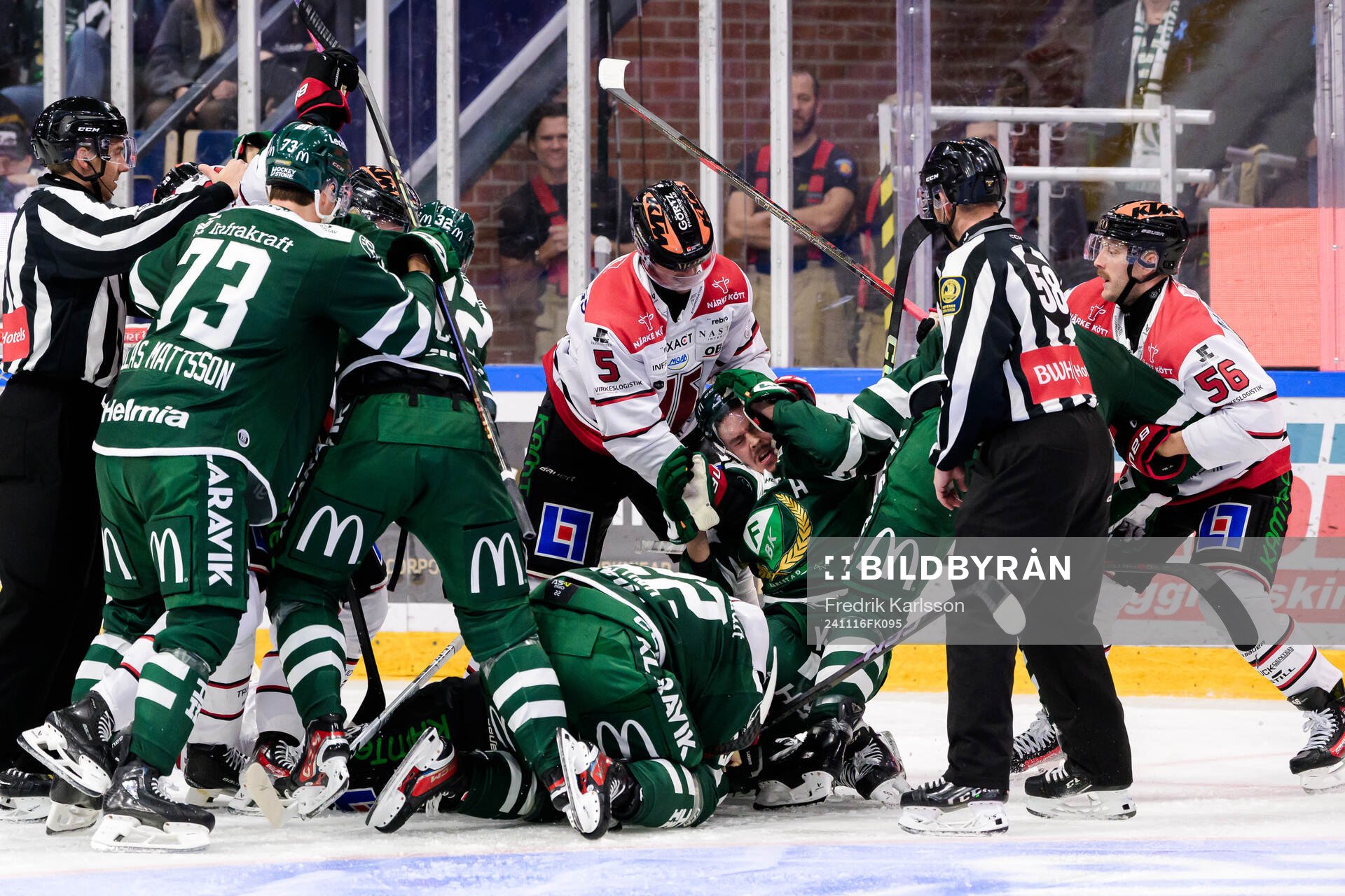 Örebros Gustav Backström och Färjestads Joakim Nygård