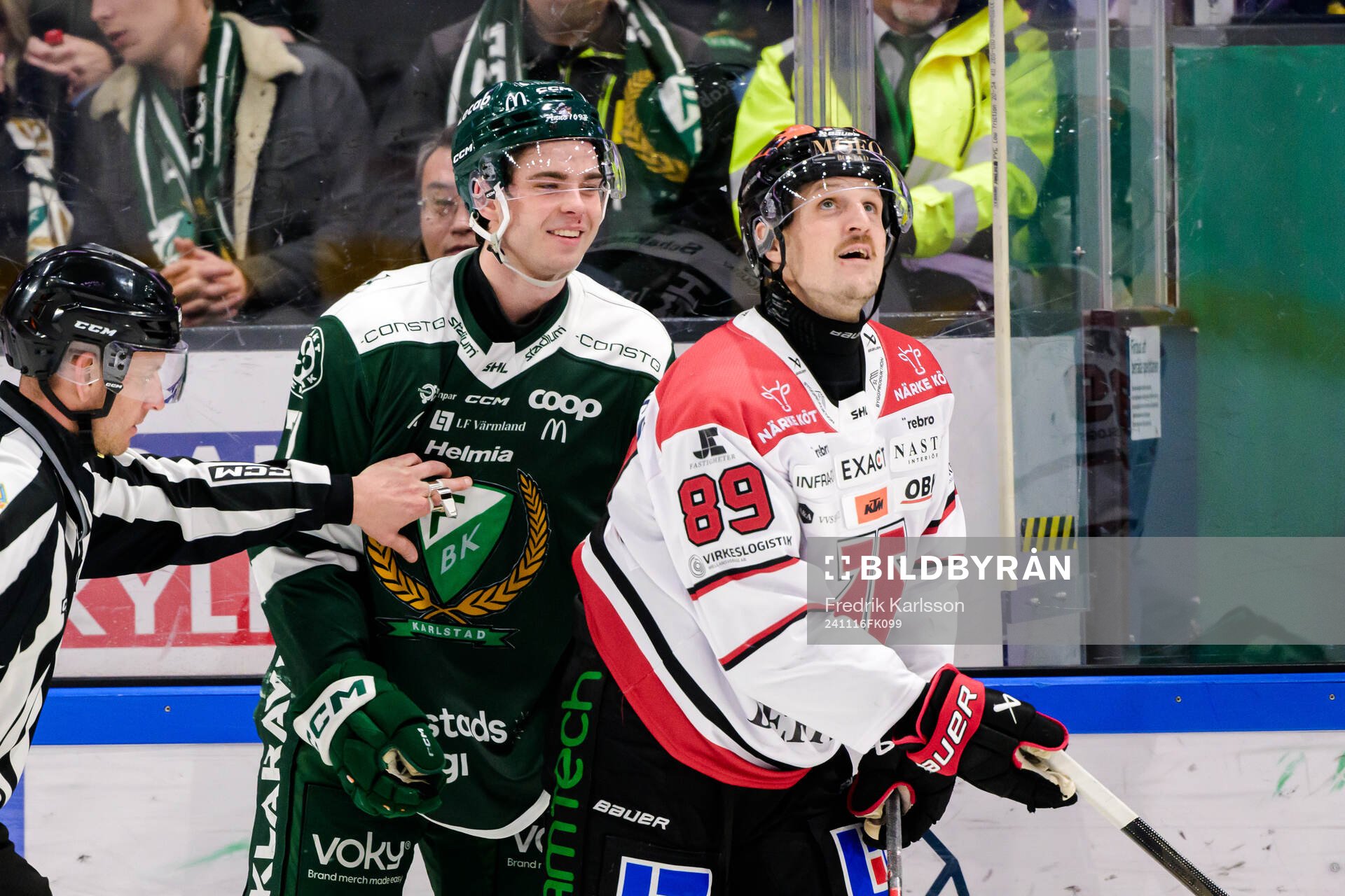 Färjestads Viktor Lodin och Örebros Patrik Karlkvist