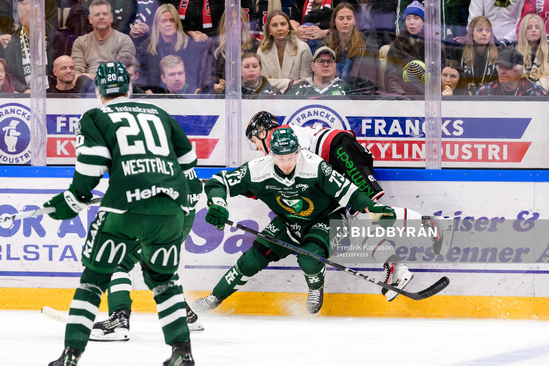 Färjestads Adam Ollas Mattsson och Örebros Liam Danielsson