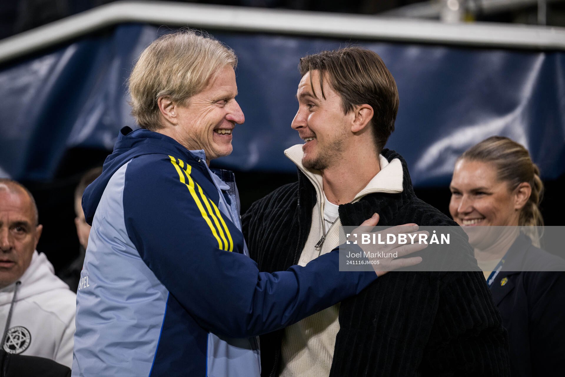 Stefan Pettersson, team manager of Sweden and Kristoffer