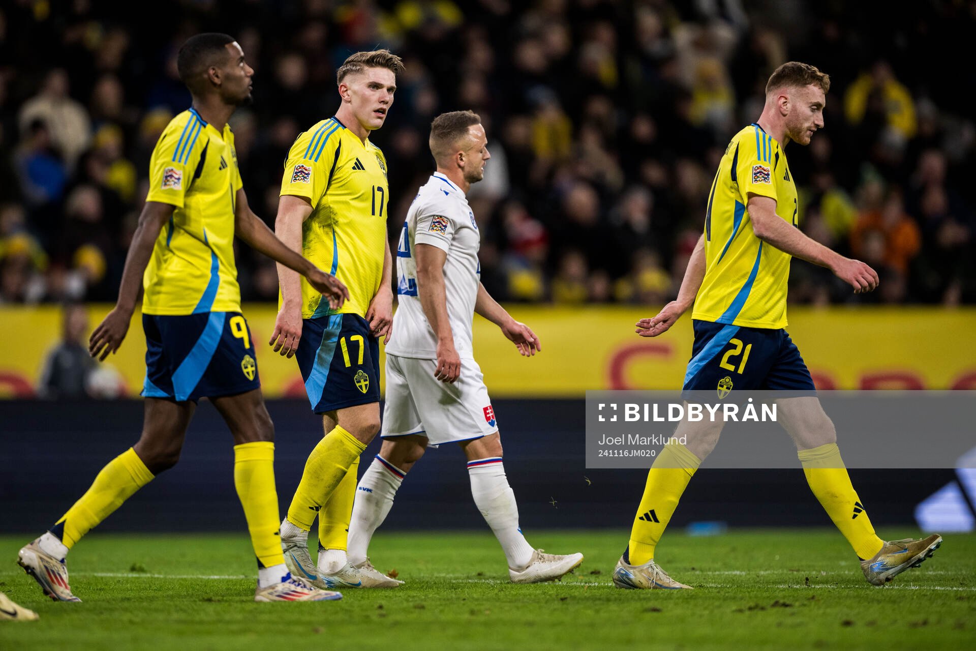 Alexander Isak, Viktor Gyökeres and Dejan Kulusevski of