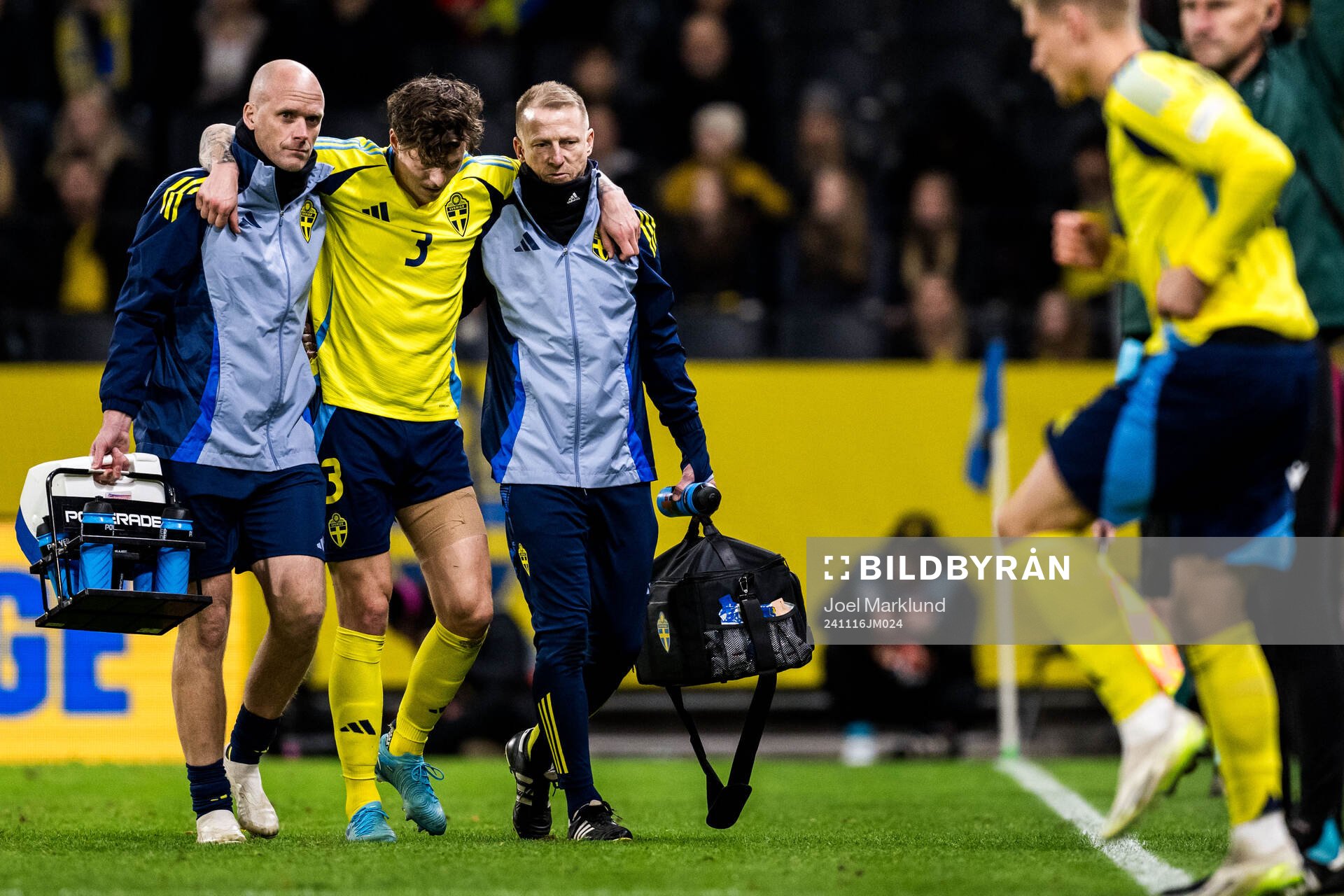 Victor Nilsson Lindelöf of Sweden in pain