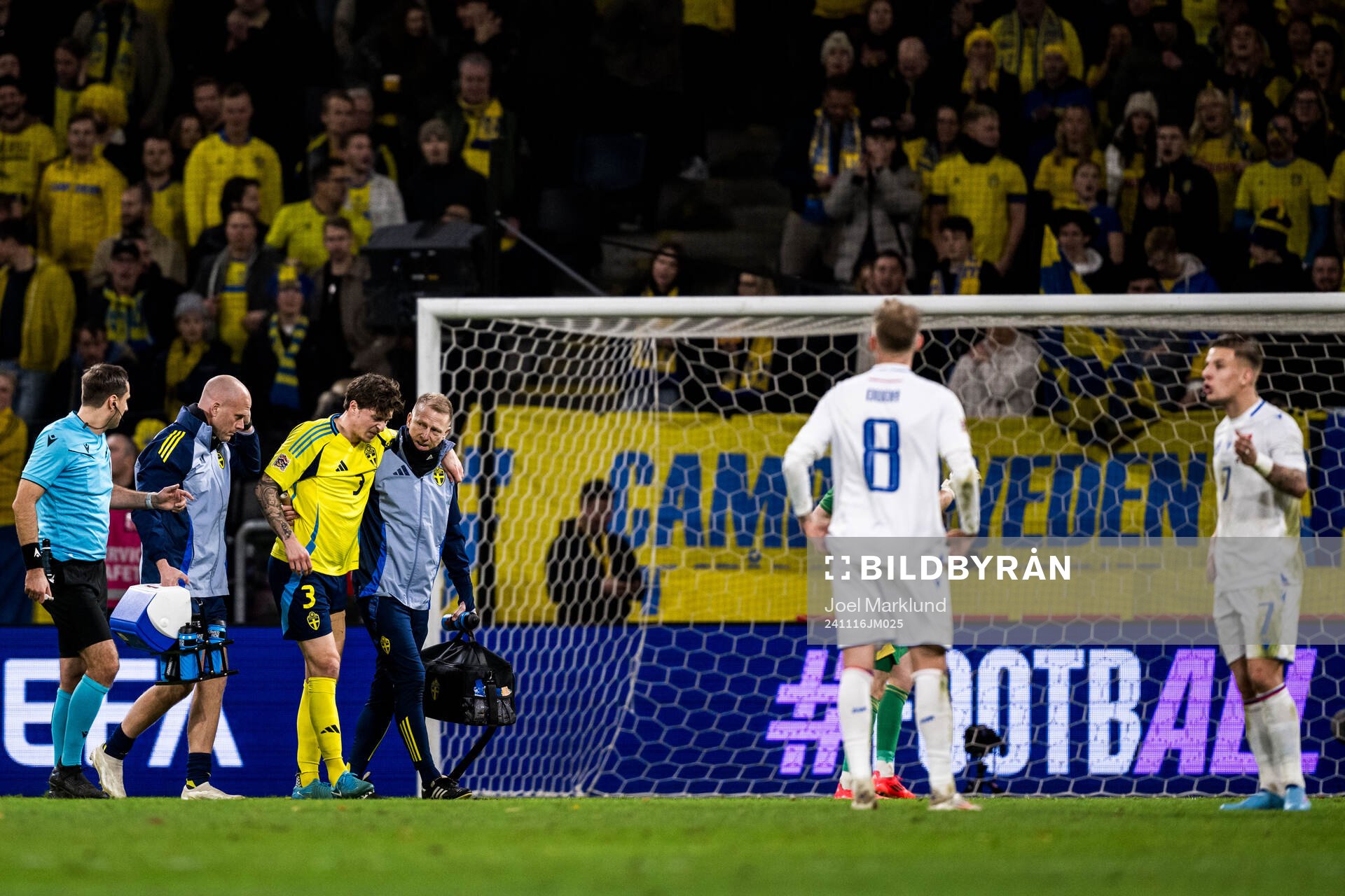 Victor Nilsson Lindelöf of Sweden in pain