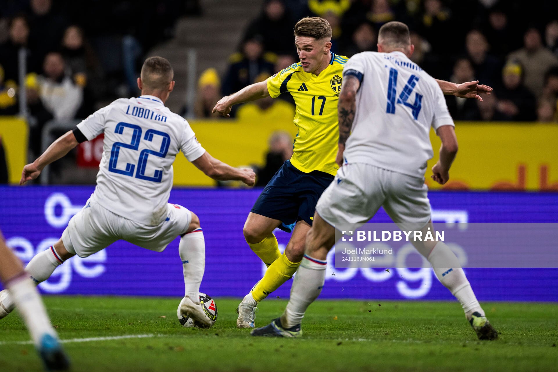 Stanislav Lobotka and Milan Skriniar of Slovakia and Viktor