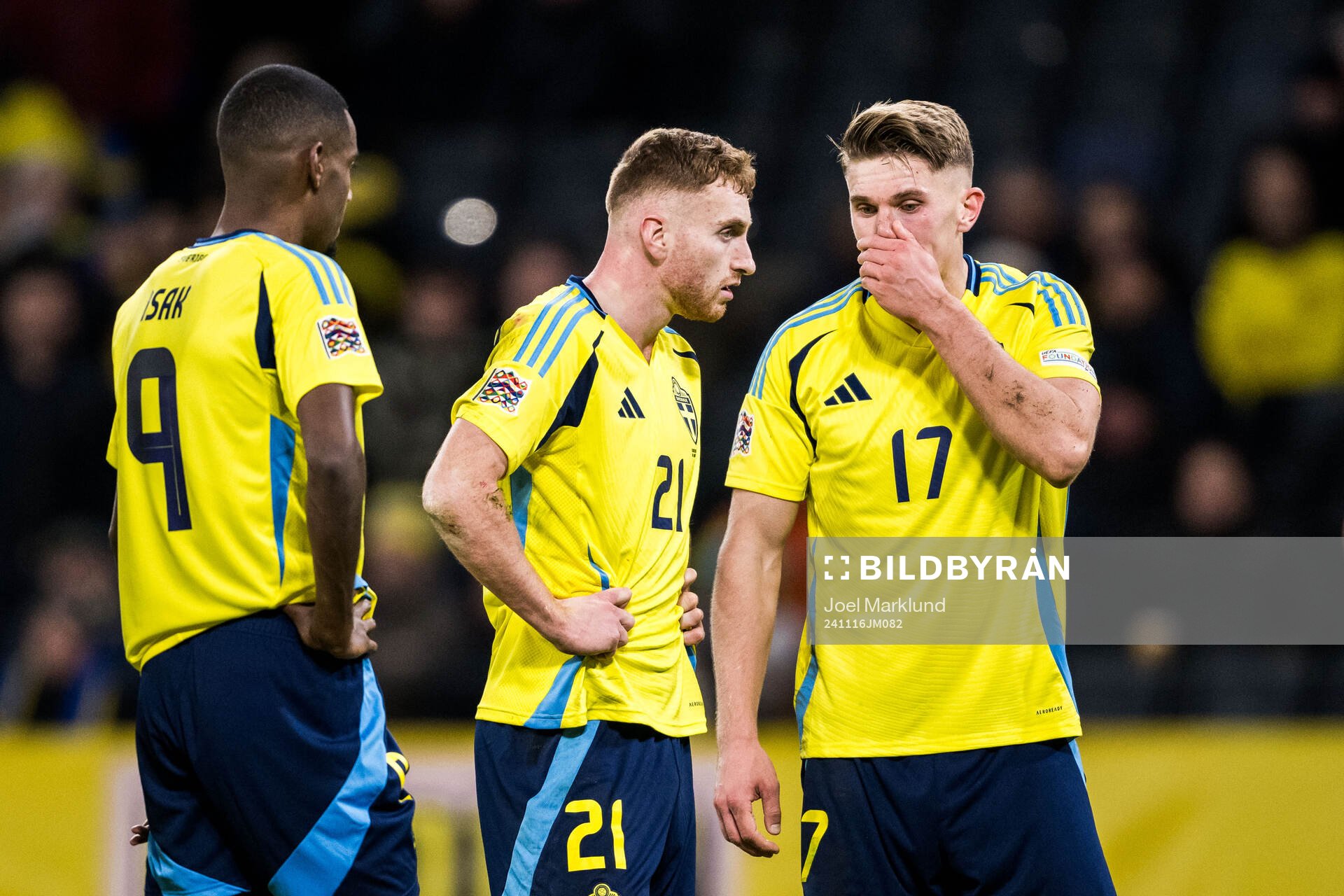 Alexander Isak, Dejan Kulusevski, and Viktor Gyökeres of