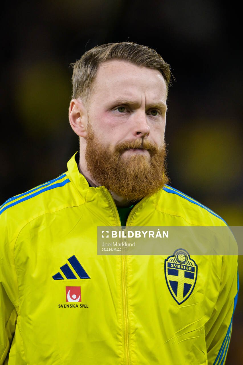 Goalkeeper Viktor Johansson of Sweden