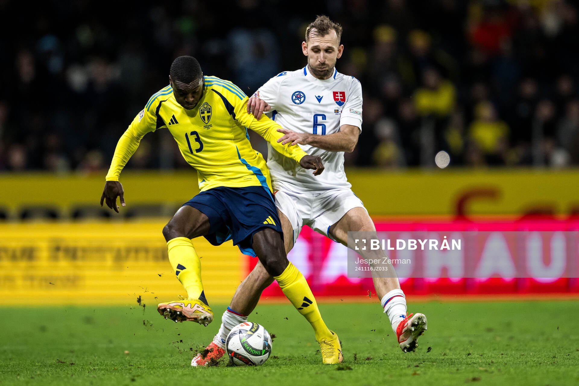 Ken Sema of Sweden and Norbert Gyömber of Slovakia