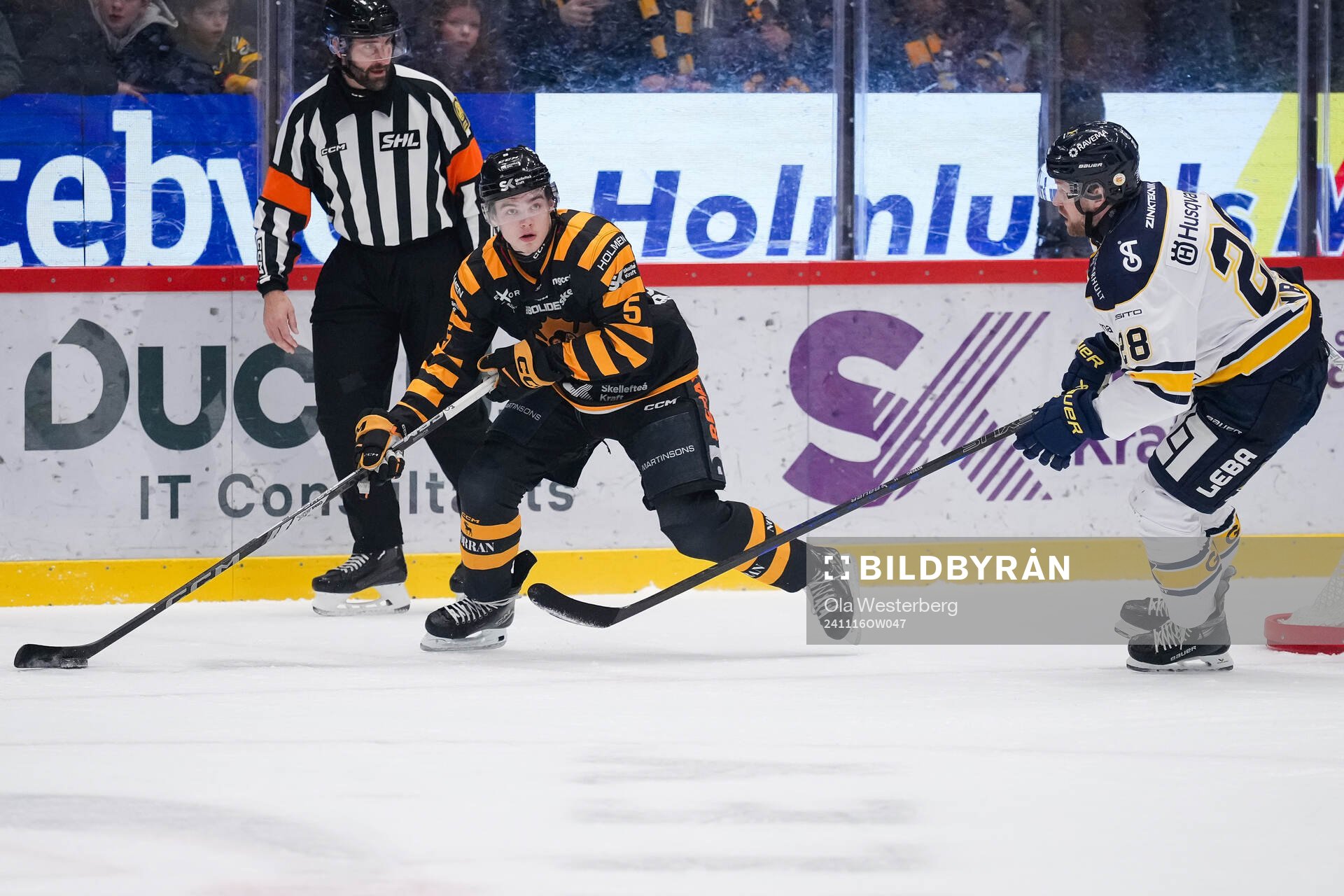Skellefteås Axel Sandin Pellikka och HV71s John Nyberg