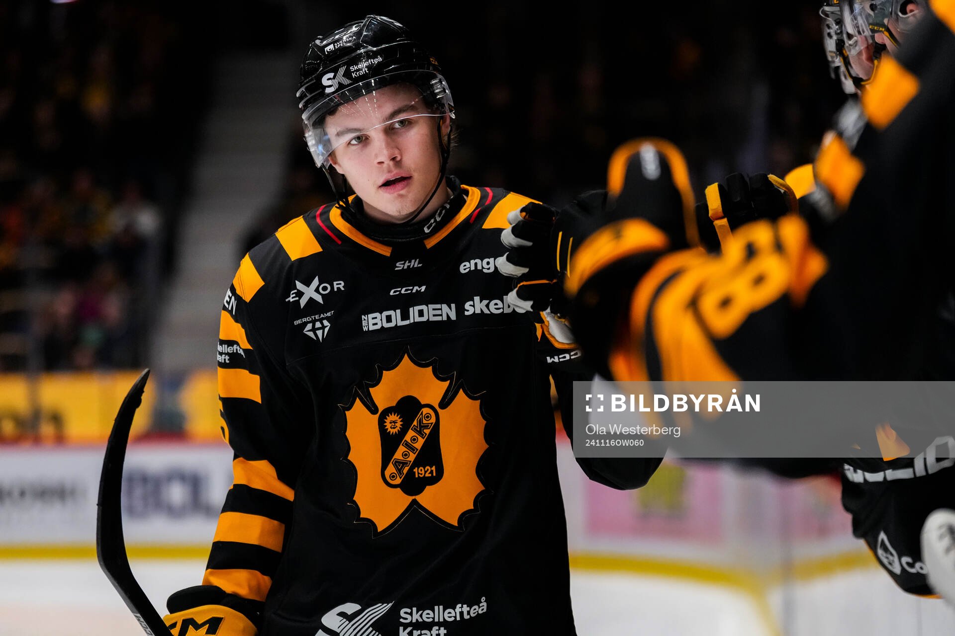 Skellefteås Axel Sandin Pellikka jublar