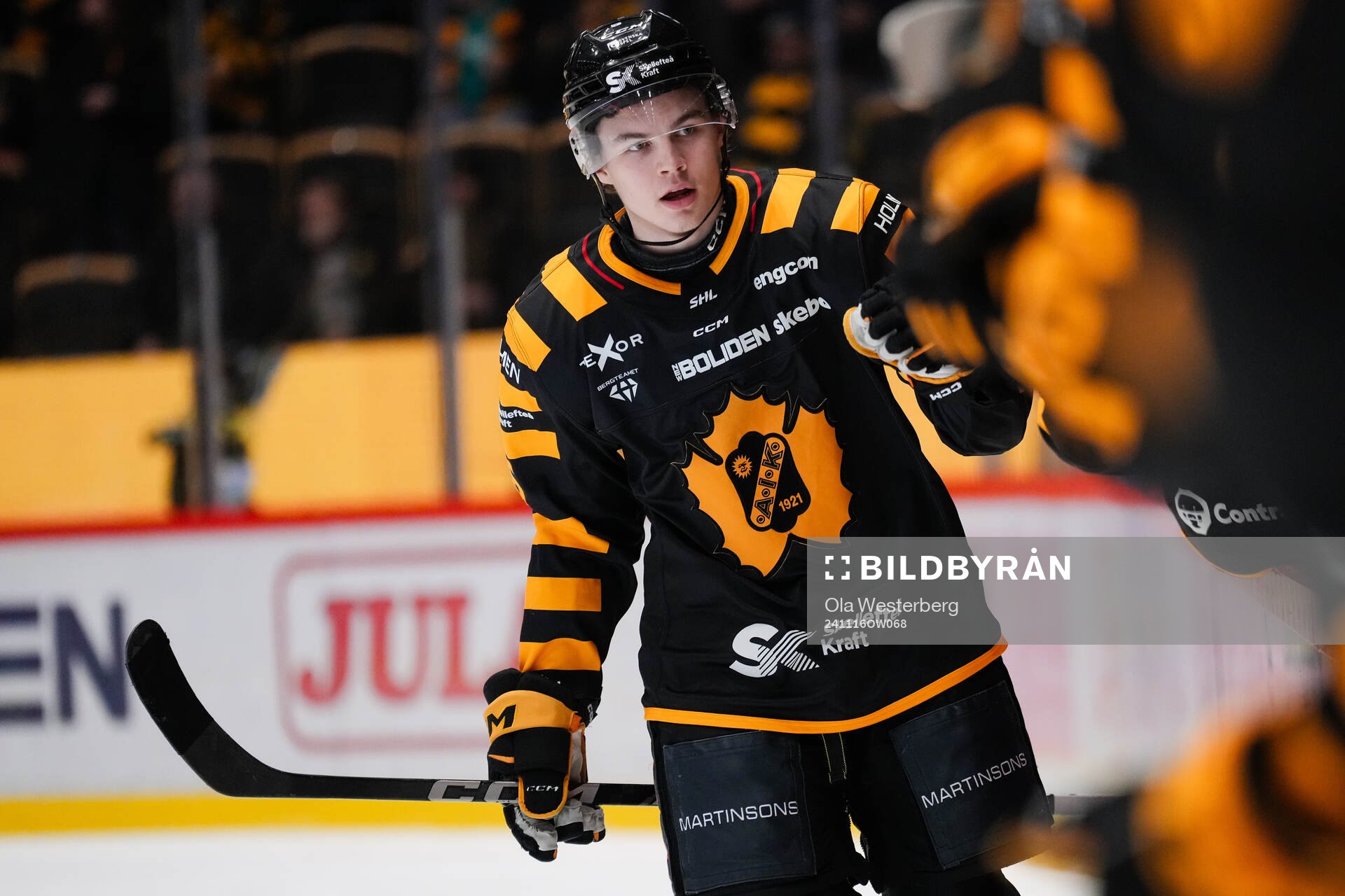 Skellefteås Axel Sandin Pellikka jublar