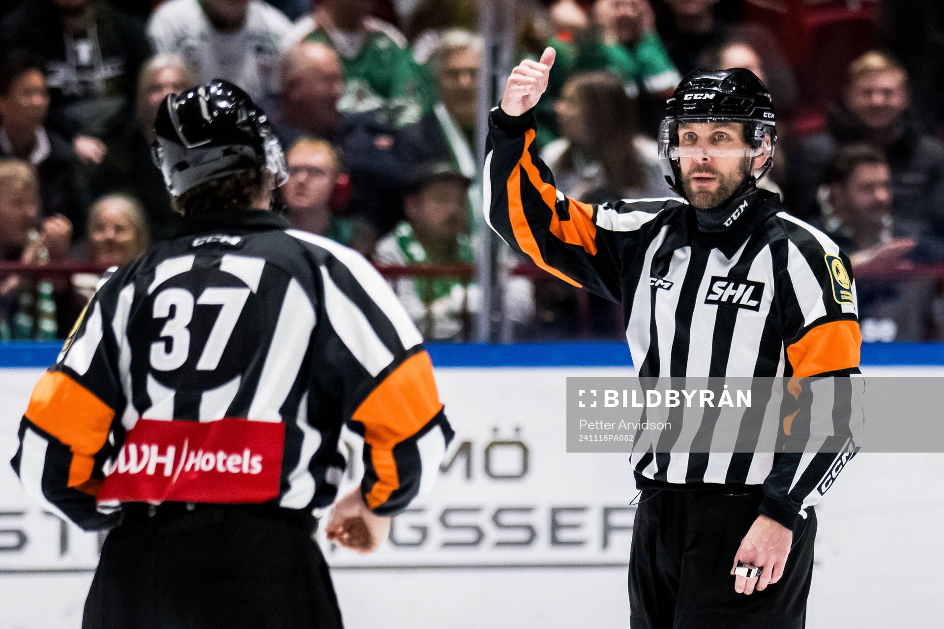 Domare Marcus Linde vid bortdömt 4-3 mål av Malmö