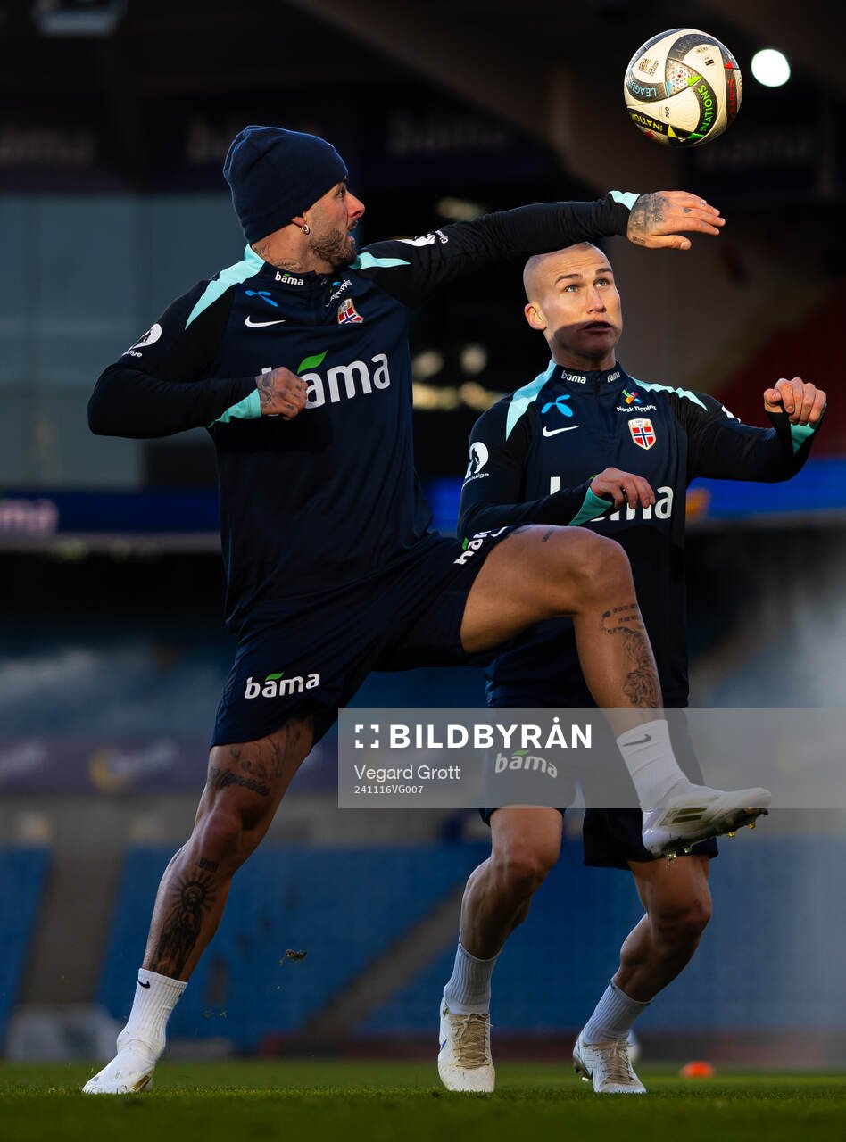 Aron Dønnum and Leo Østigård of the Norwegian national