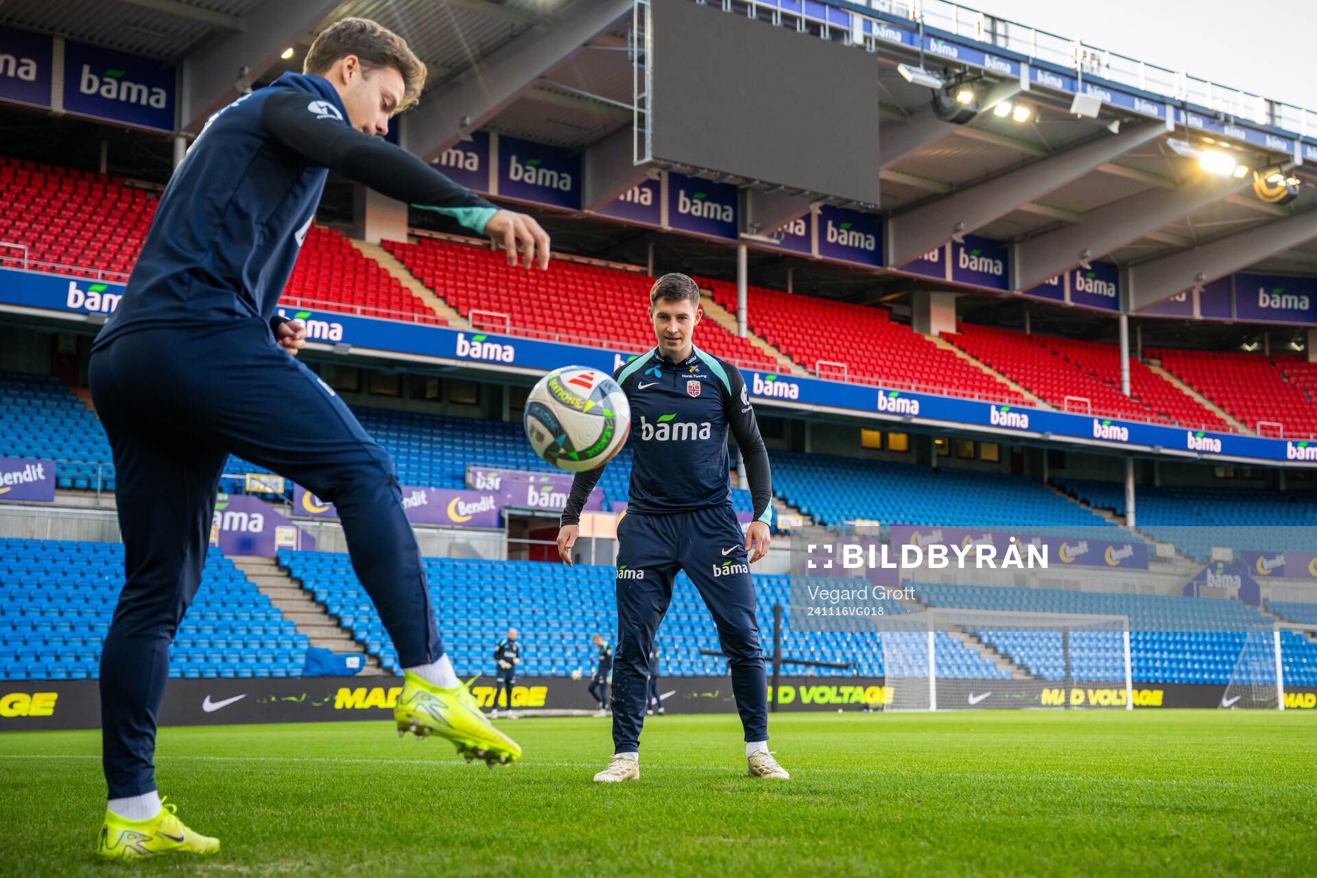 Felix Horn Myhre and Lasse Berg Johnsen of the Norwegian