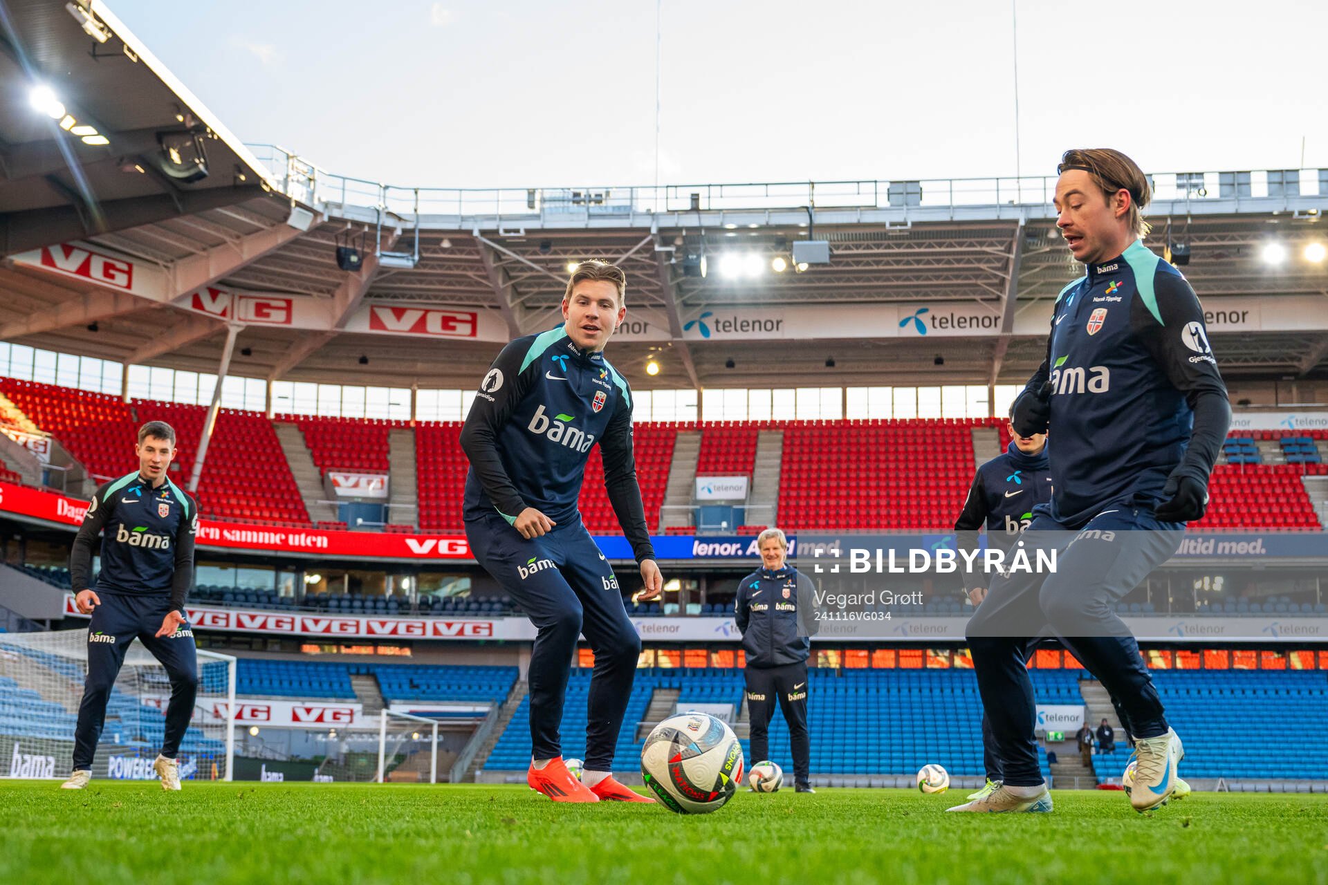 Jens Petter Hauge and Patrick Berg of the Norwegian