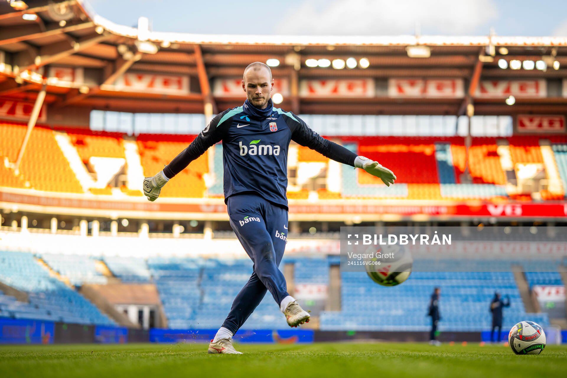 Goalkeeper Viljar Myhra of the Norwegian national football